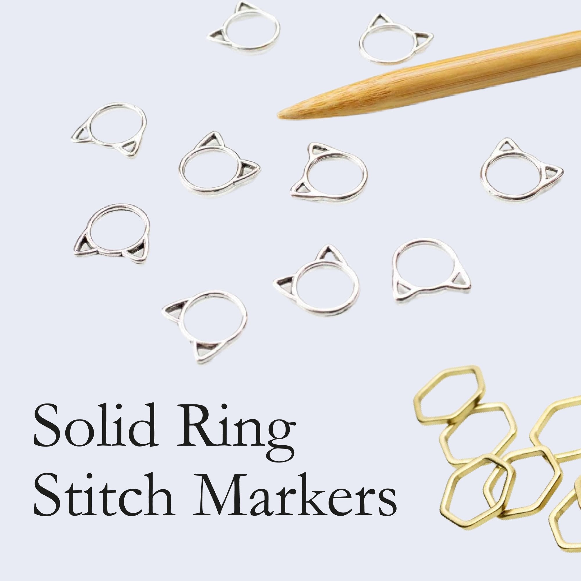 Solid Ring Stitch Markers For Knitting