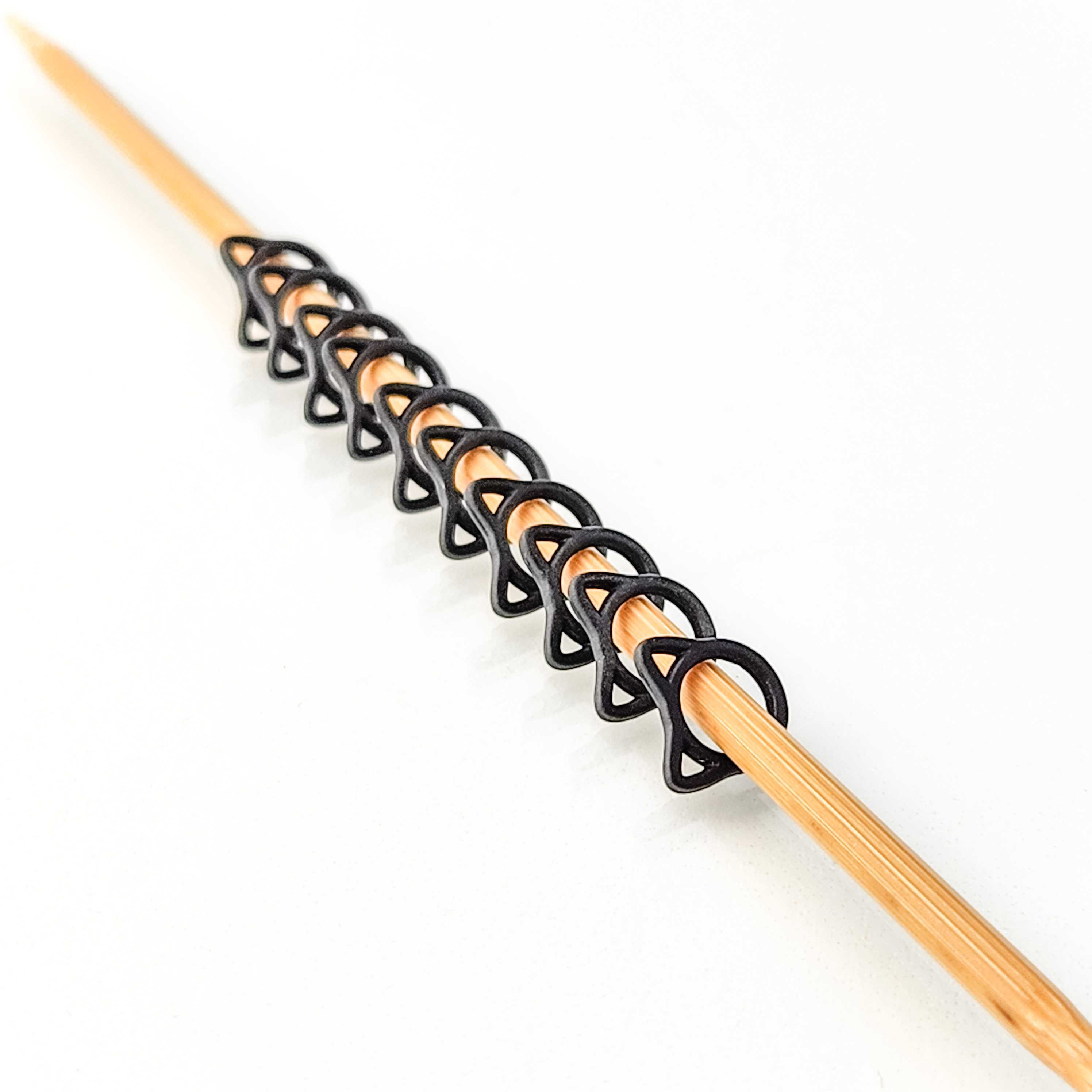 Solid Cats - Simple Stitch Markers for Knitting - Black Cat