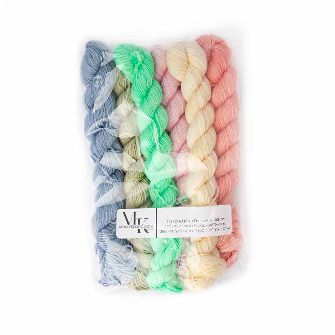 Buggy Mini Skein - 6 Mini Skein Fingering Weight Yarn Pack