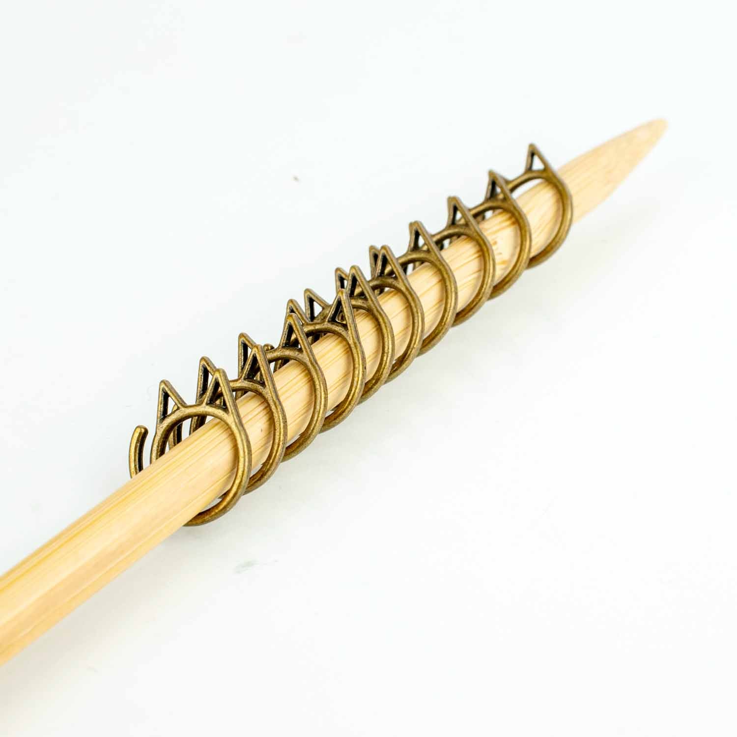 Cat Clips - Simple Removable Stitch Markers - Bronze