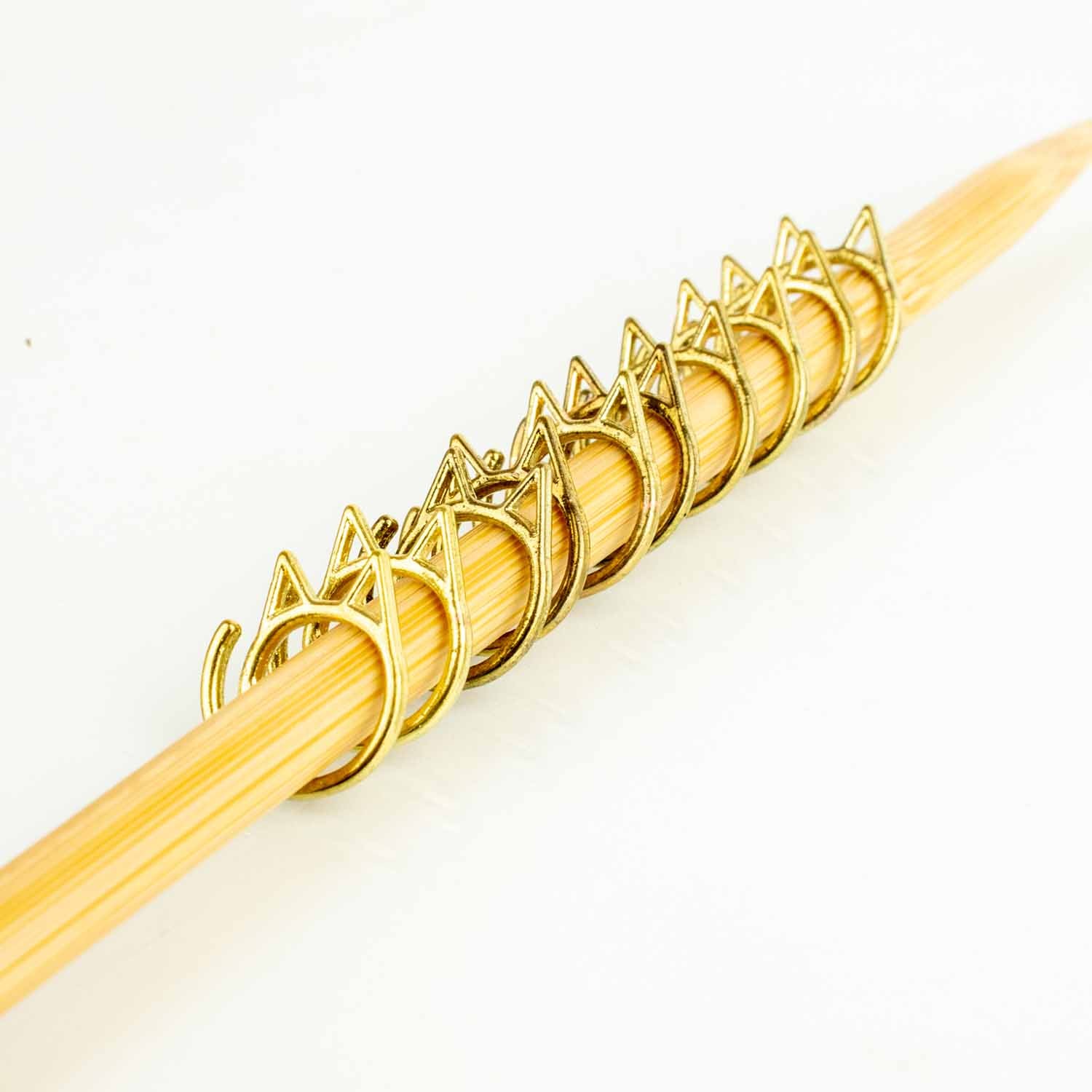 Cat Clips - Simple Removable Stitch Markers - Gold