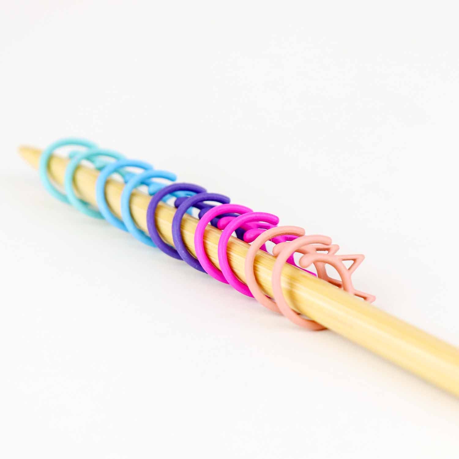 Cat Clips - Simple Removable Stitch Markers - Rainbow
