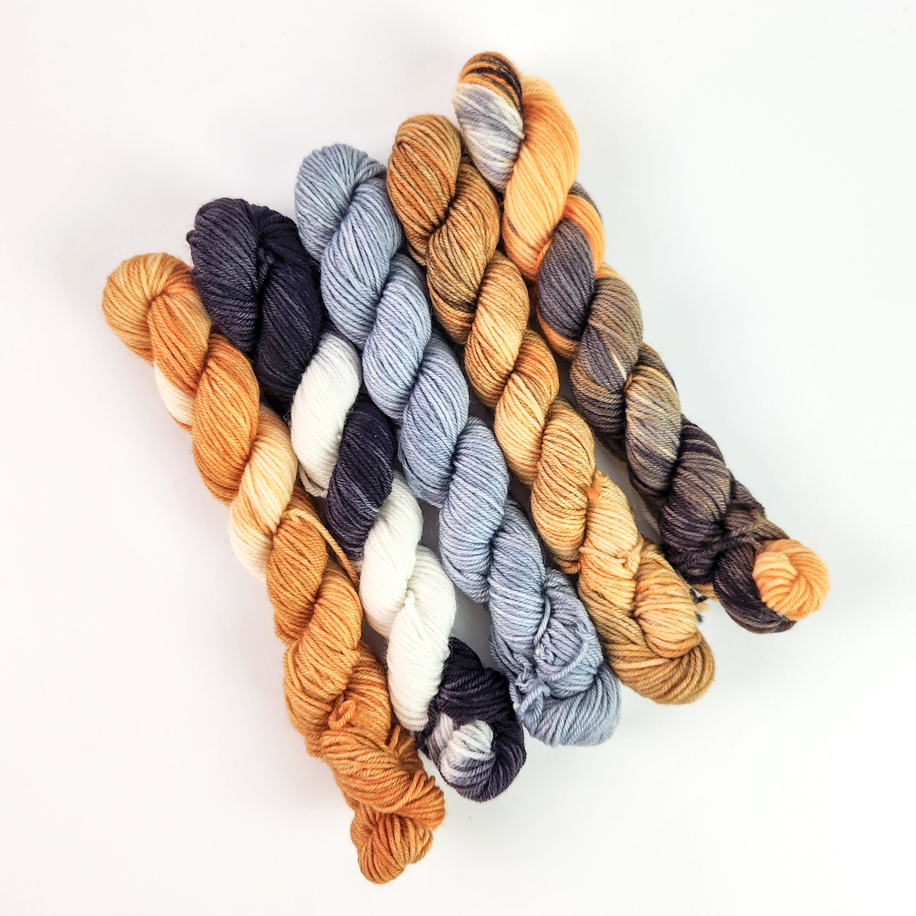 Meow Melange Mini Skein Kit - 5 mini skein Fingering Weight Yarn Pack