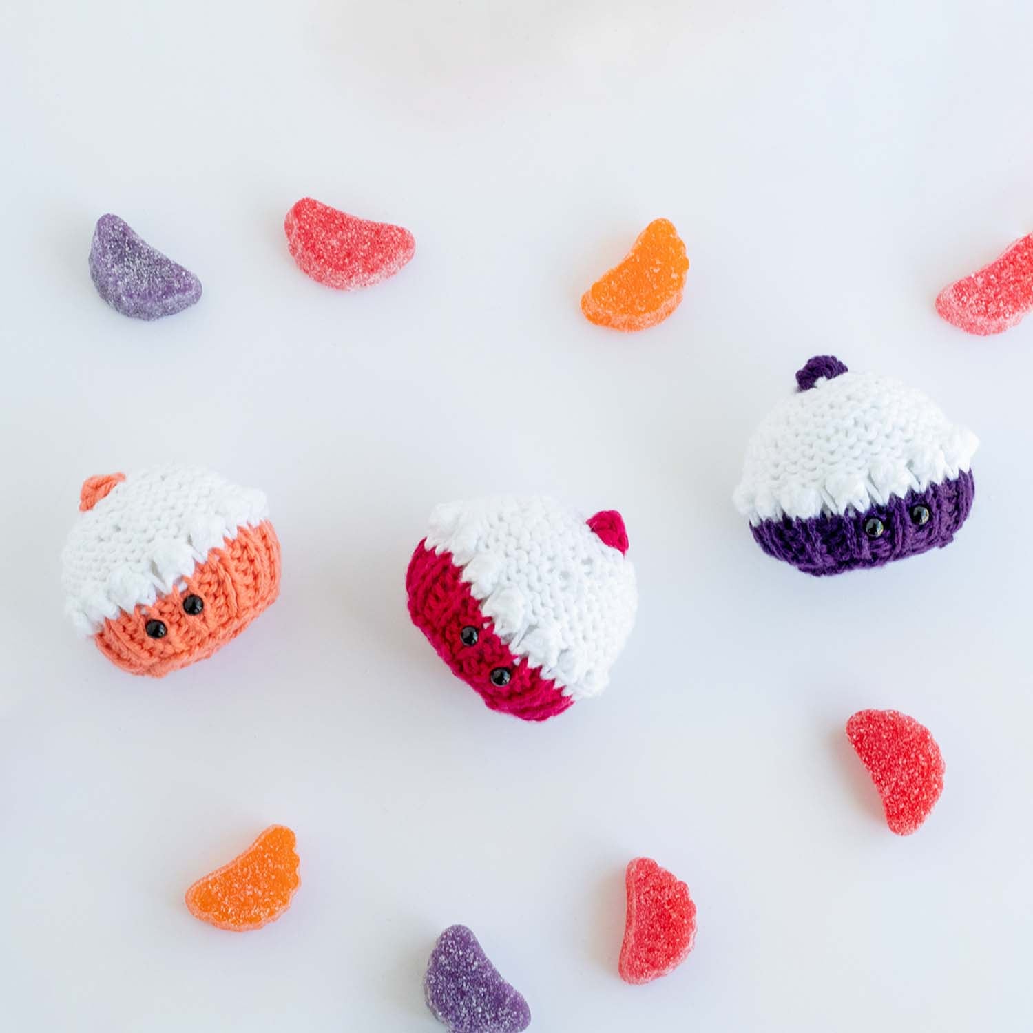 Mini Cupcake softie knitting pattern - PDF