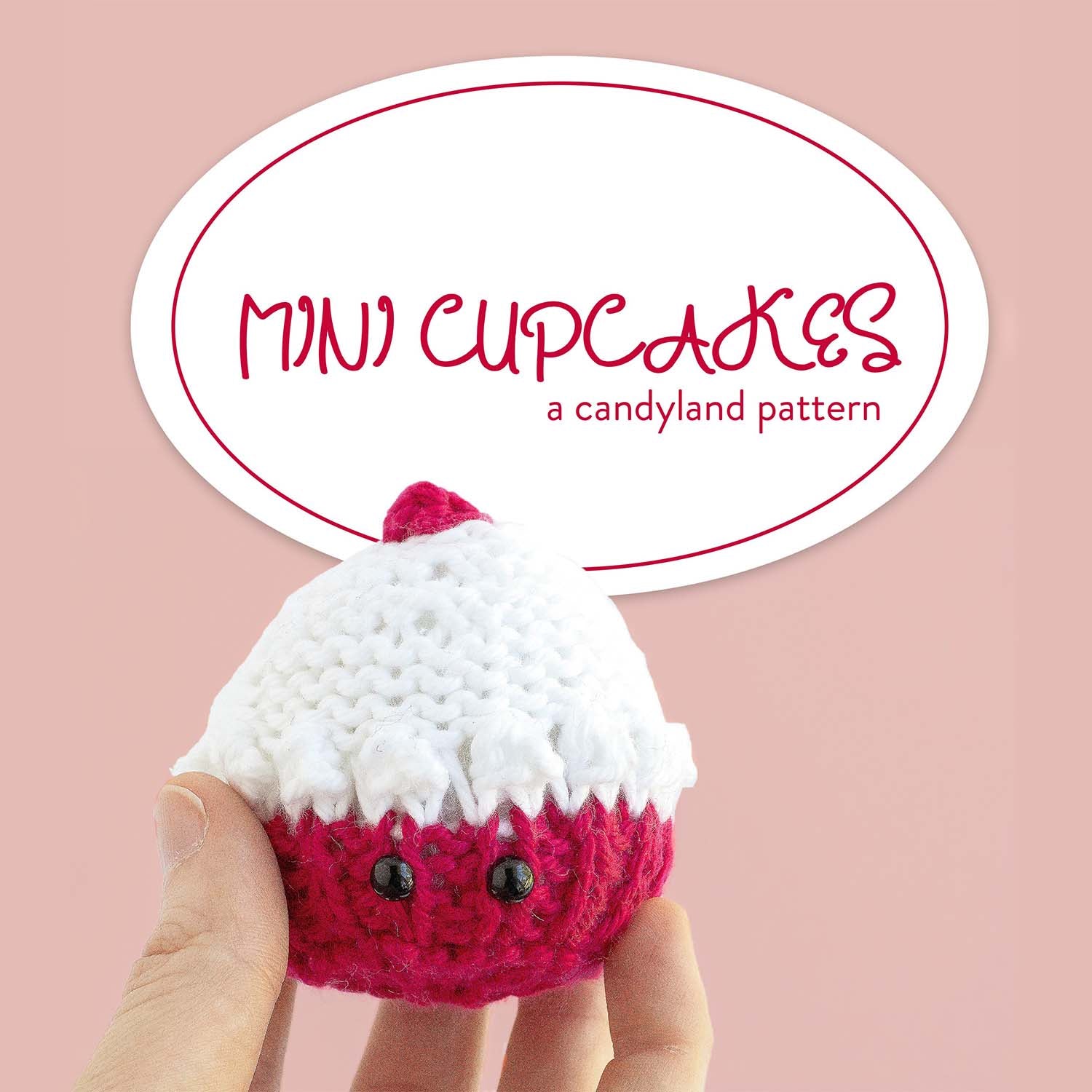 Mini Cupcake softie knitting pattern - PDF