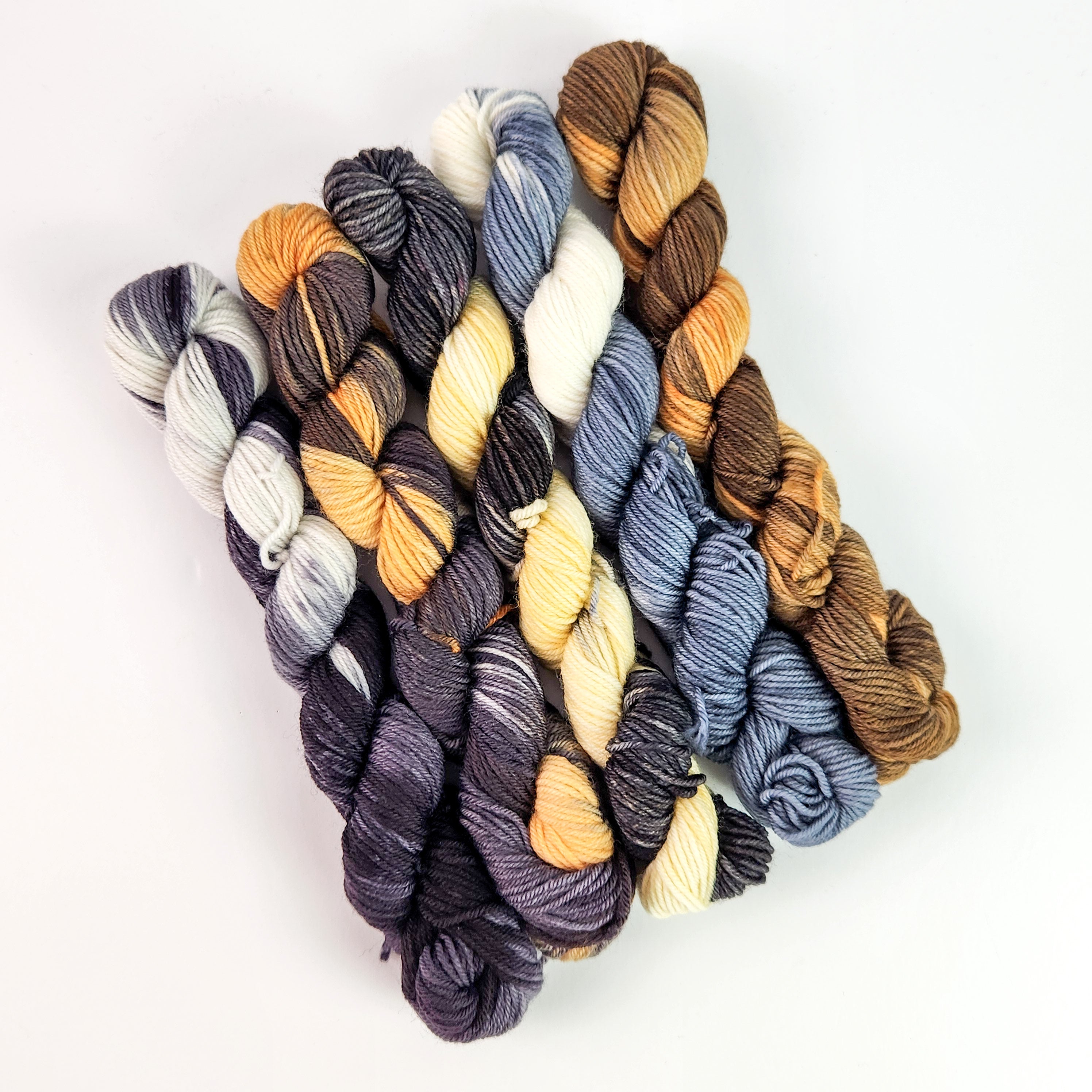 Pupper Patchwork Kit Mini Skein - 5 Mini Skein Fingering Weight Yarn Pack