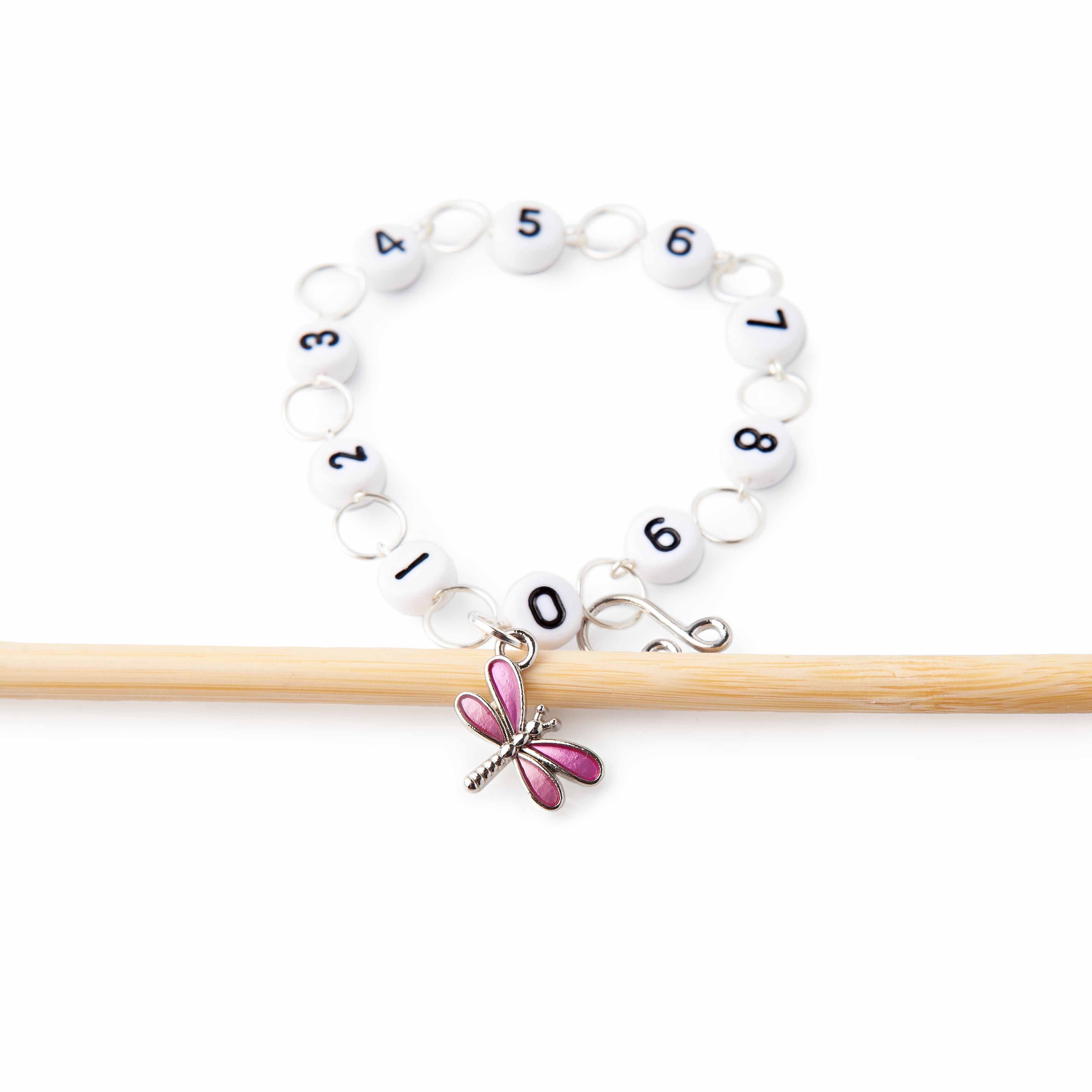 Pink Dragonfly Chain Row Chain Counter