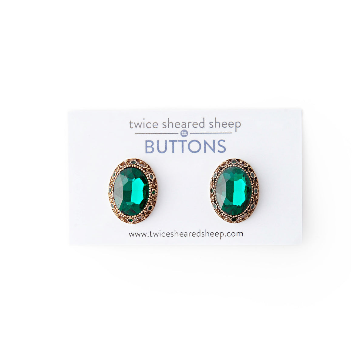 Emerald Jewel Buttons
