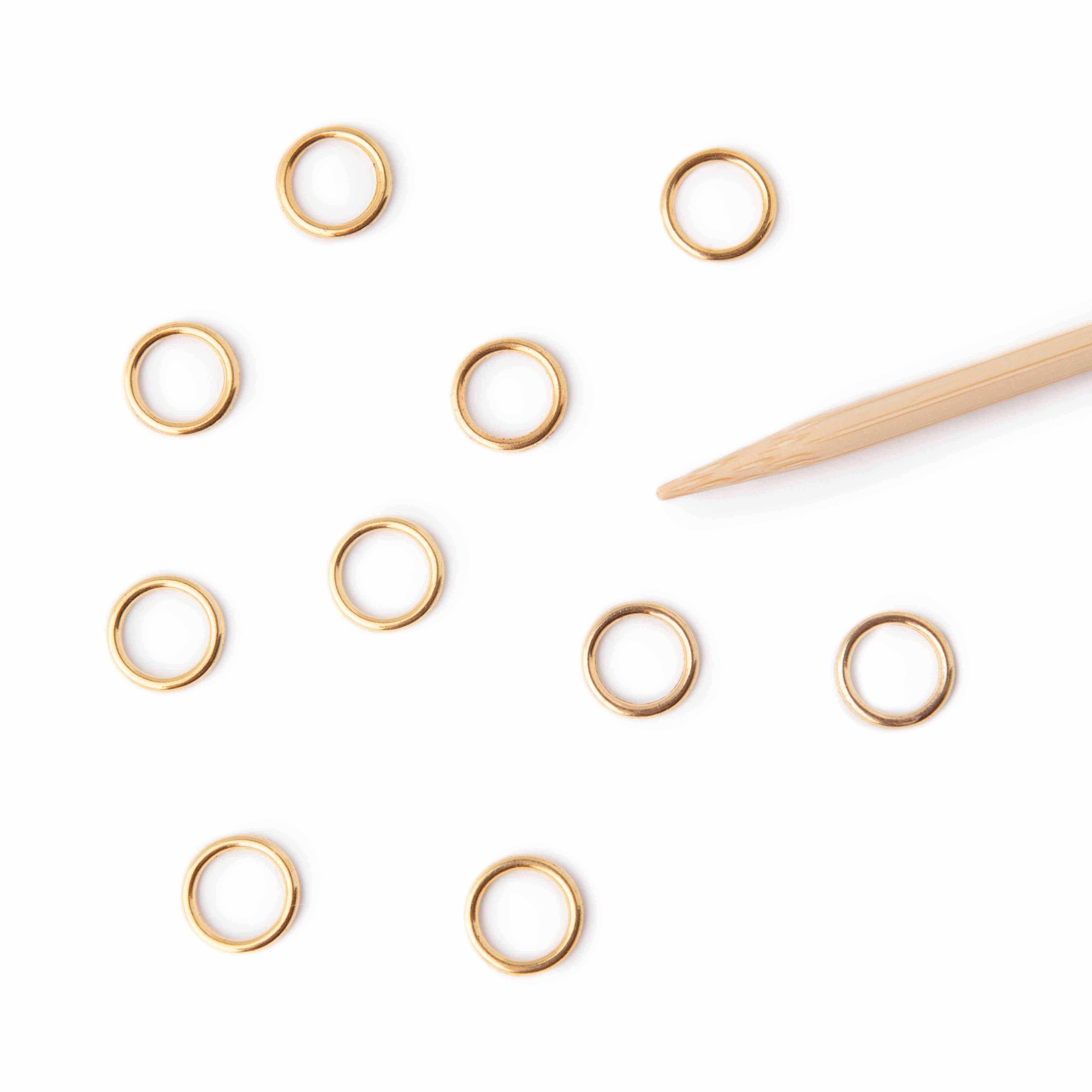 Simple Gold Ring Stitch Markers