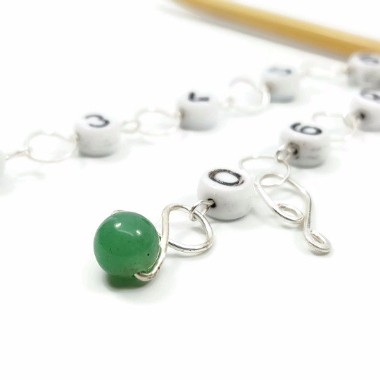 Green Aventurine - Knitting Row Counter