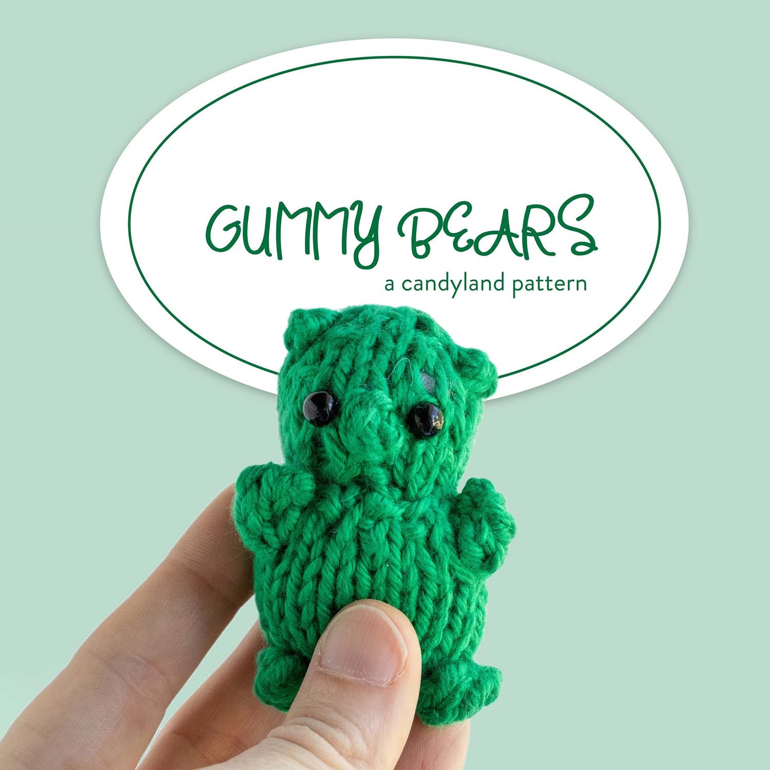 Gummy Bear stuffie knitting pattern - PDF