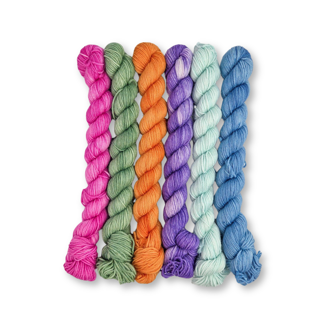 ADD ON Molly Klein Design Sweet Sock Fingering Weight 6 Skein Mini Yarn Pack - Tidal Treasures