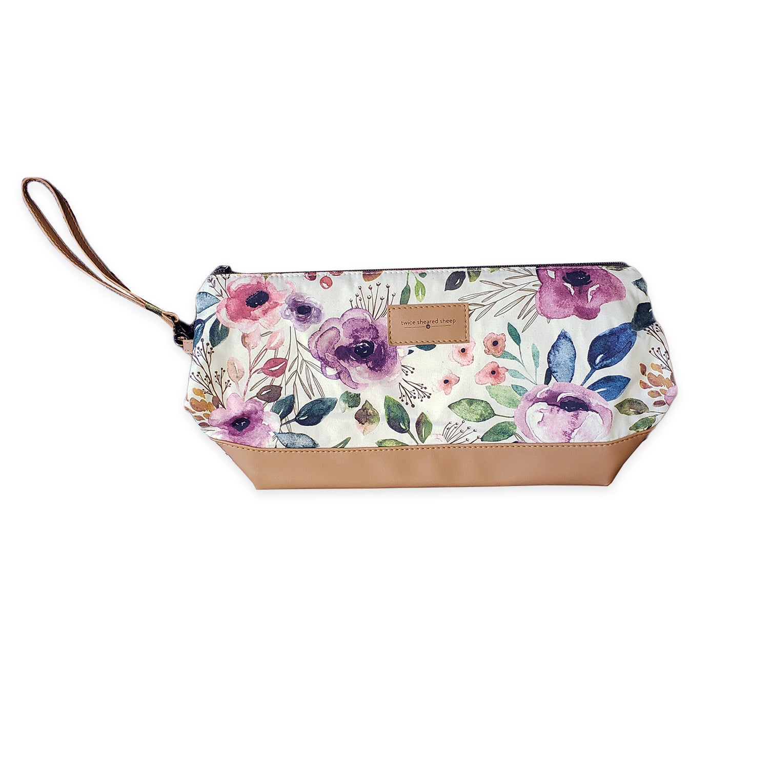 PRE-ORDER - Spring Floral Trinity Bag – Small Zippered Knitting Project Bag - Shipping in early June