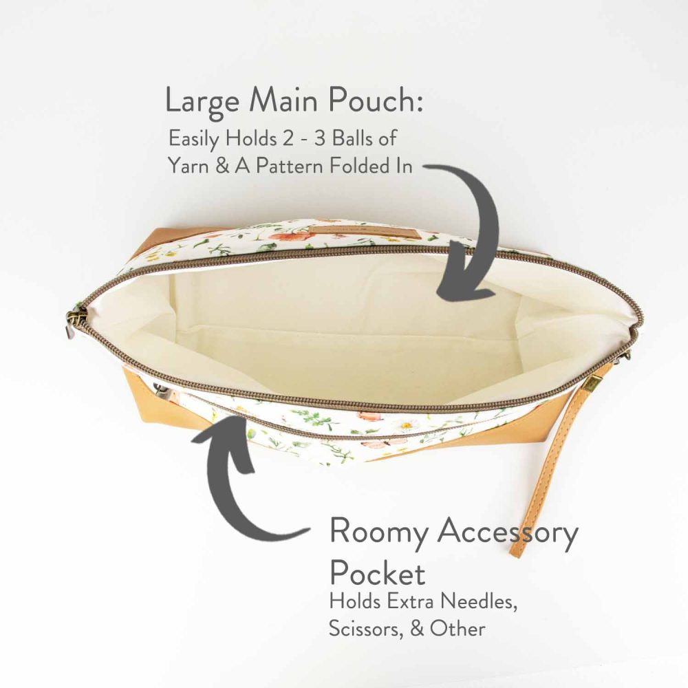 Mountain Meadow Trinity Bag – Medium Zippered Knitting Project Bag