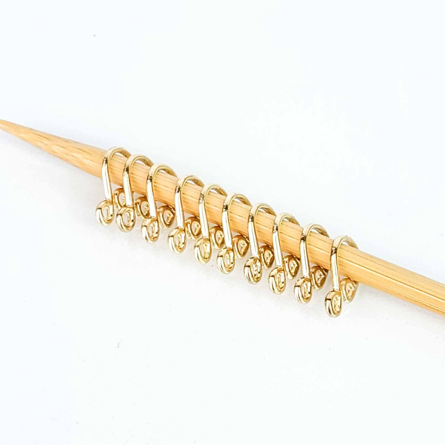 Gold Cast Melody Clips - Simple Locking Stitch Markers