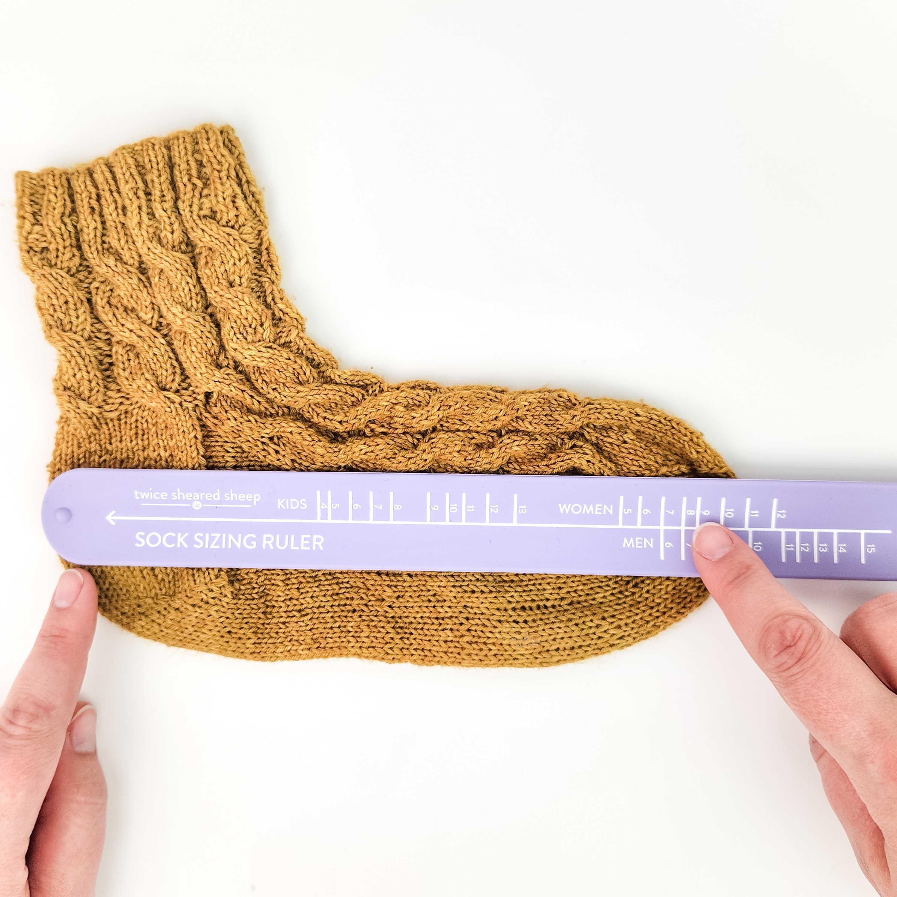 Sock Sizing Ruler - Sock Knitting Bracelet Ruler