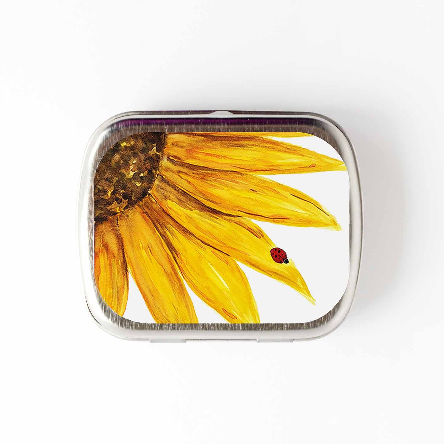 Sunflower Stitch Marker Tin