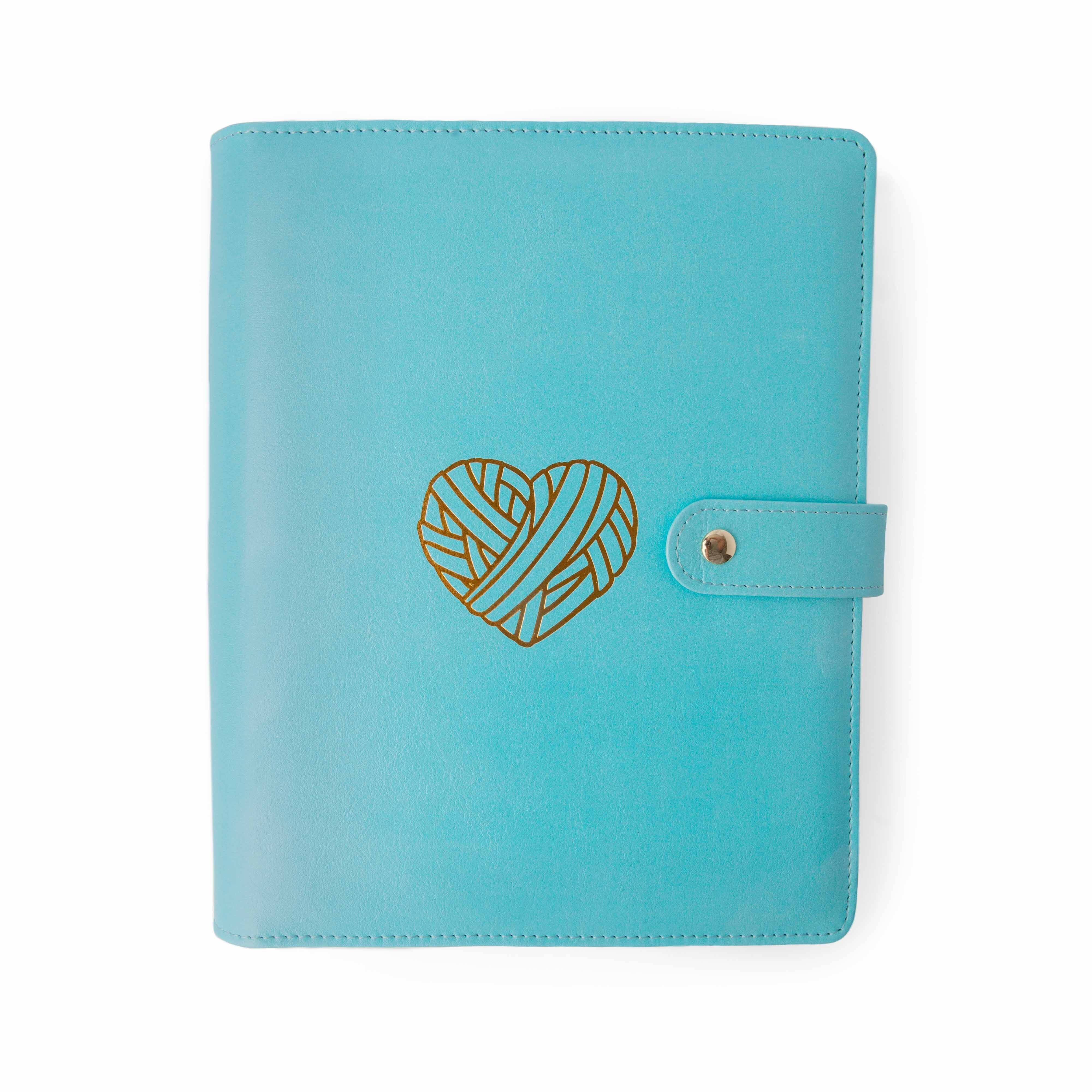 Teal Heart Project Journal Planner for Knitters & Crocheters