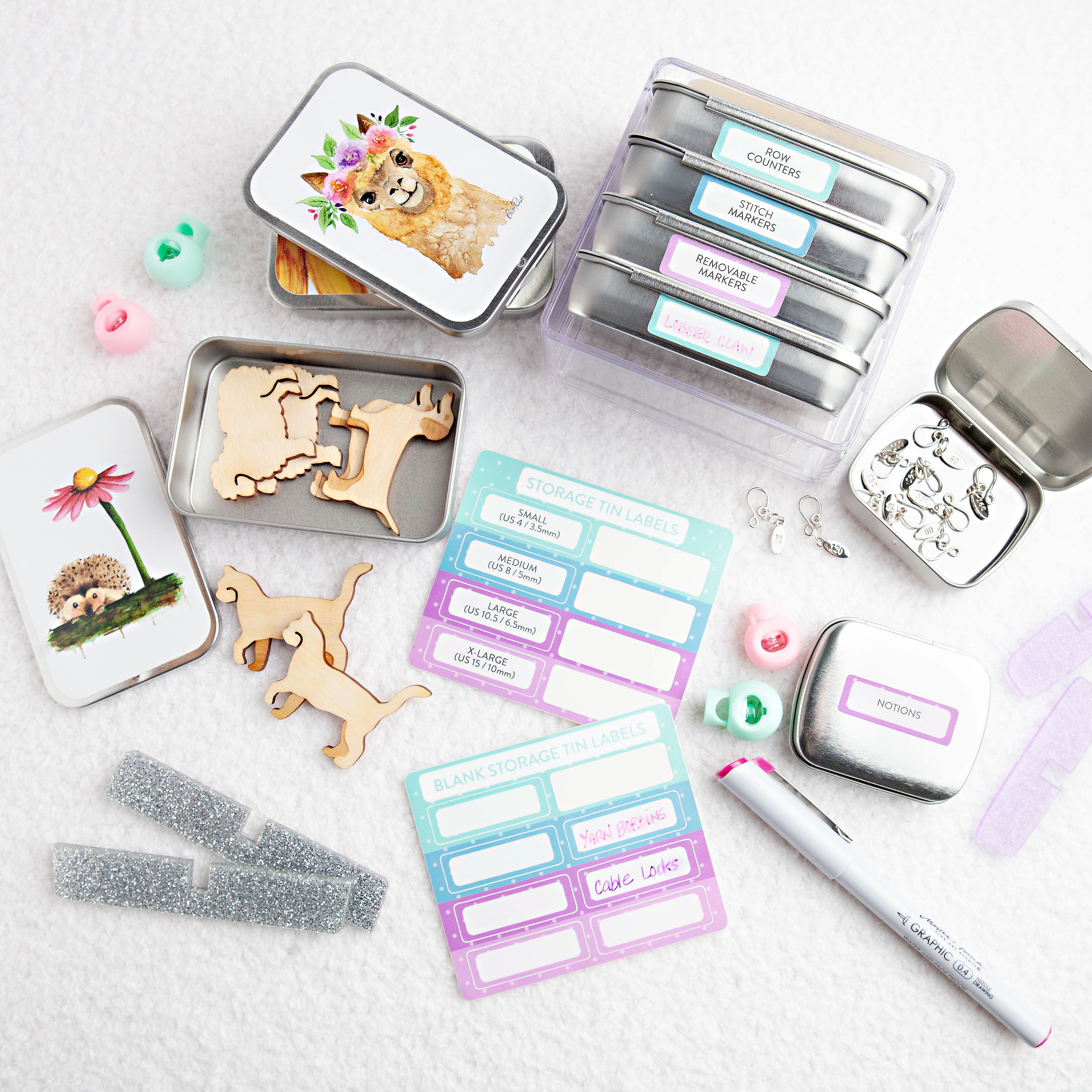 Storage Tin Label Stickers