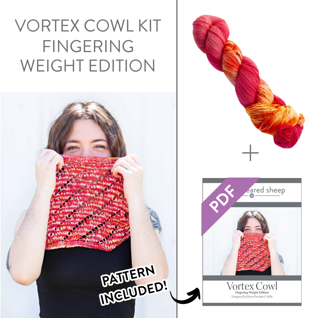 Vortex Cowl Basic Kit - Pattern and TSS Paints Sock Yarn