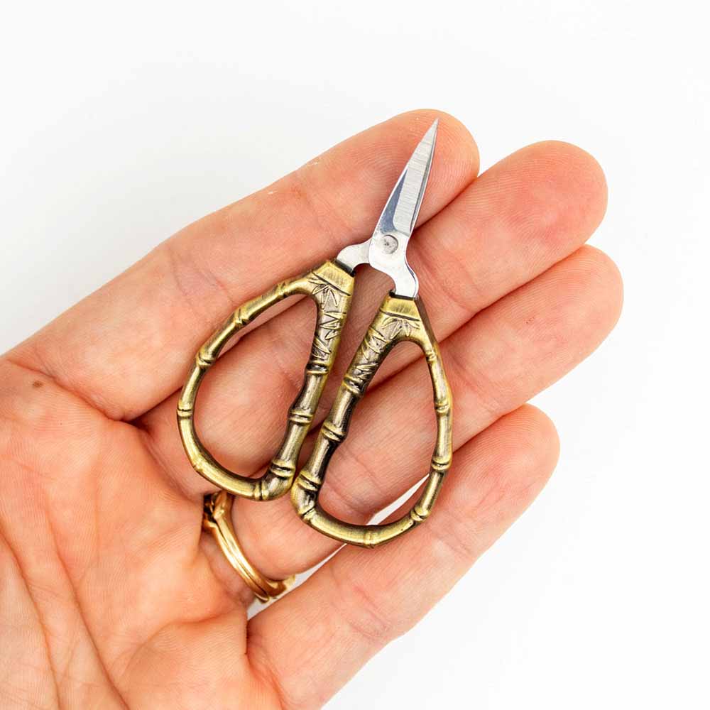 Thread Snips - Bronze Bamboo Tiny Scissors