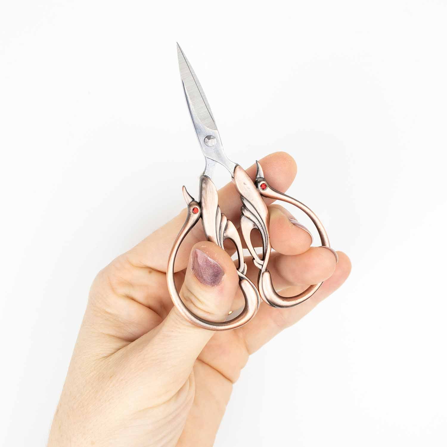 Copper Swan Embroidery Scissors