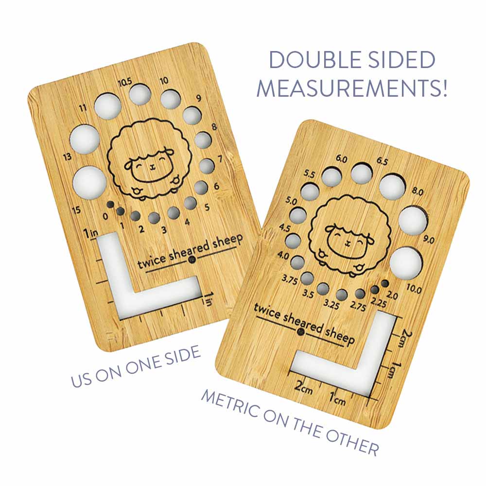 knitting needle gauge ruler