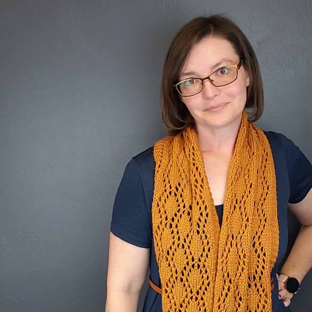 Diamond Trellis Lace Infinity Cowl Pattern