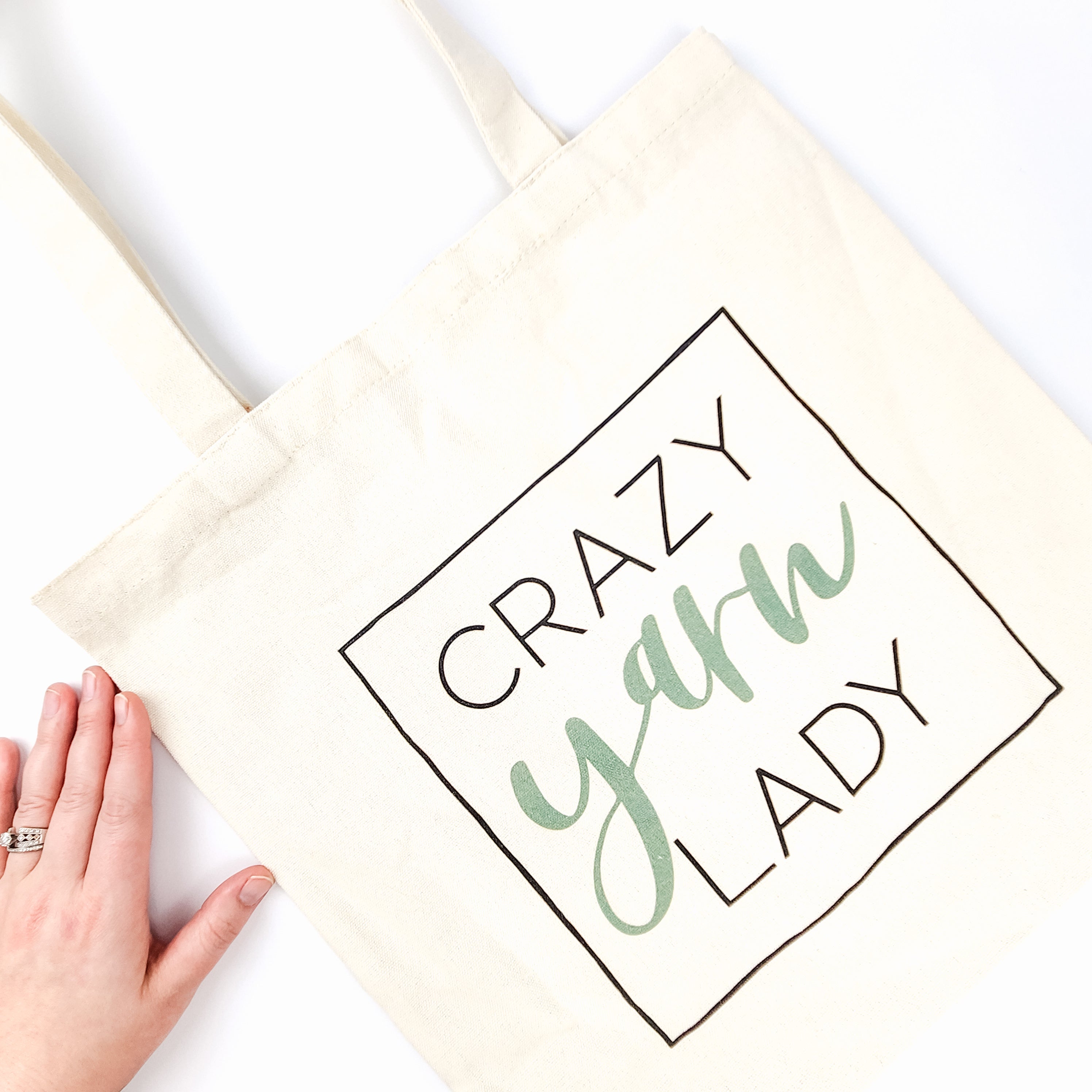 "Crazy Yarn Lady" Tote Bag