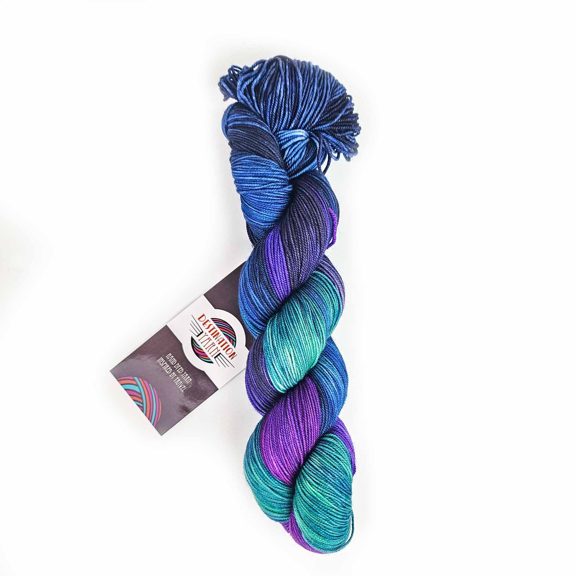 Destination Yarn Voyage Fingering Weight Yarn - "Northern Lights"