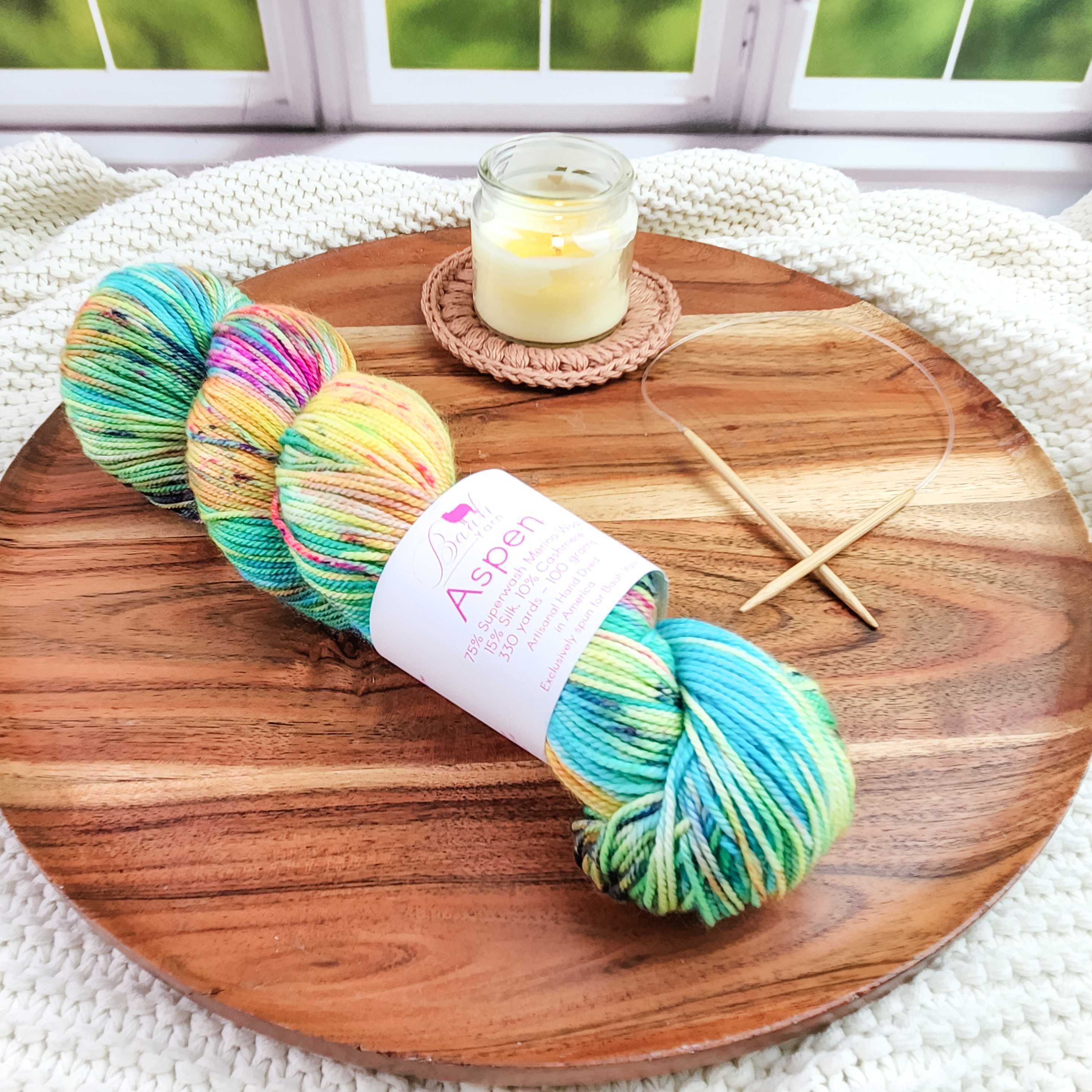 Baah Yarn Aspen Sport Weight Yarn - "Slice of Summer"