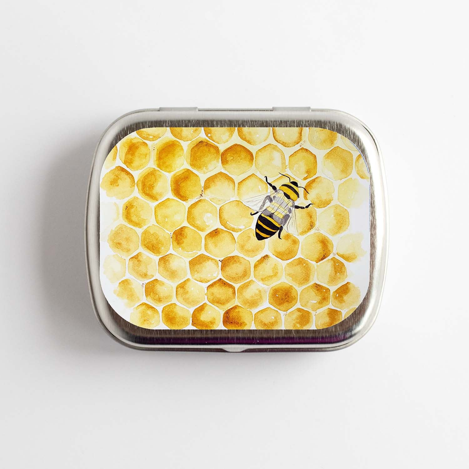 Honey Bee Stitch Marker Storage Tin - Twice Sheared Sheep