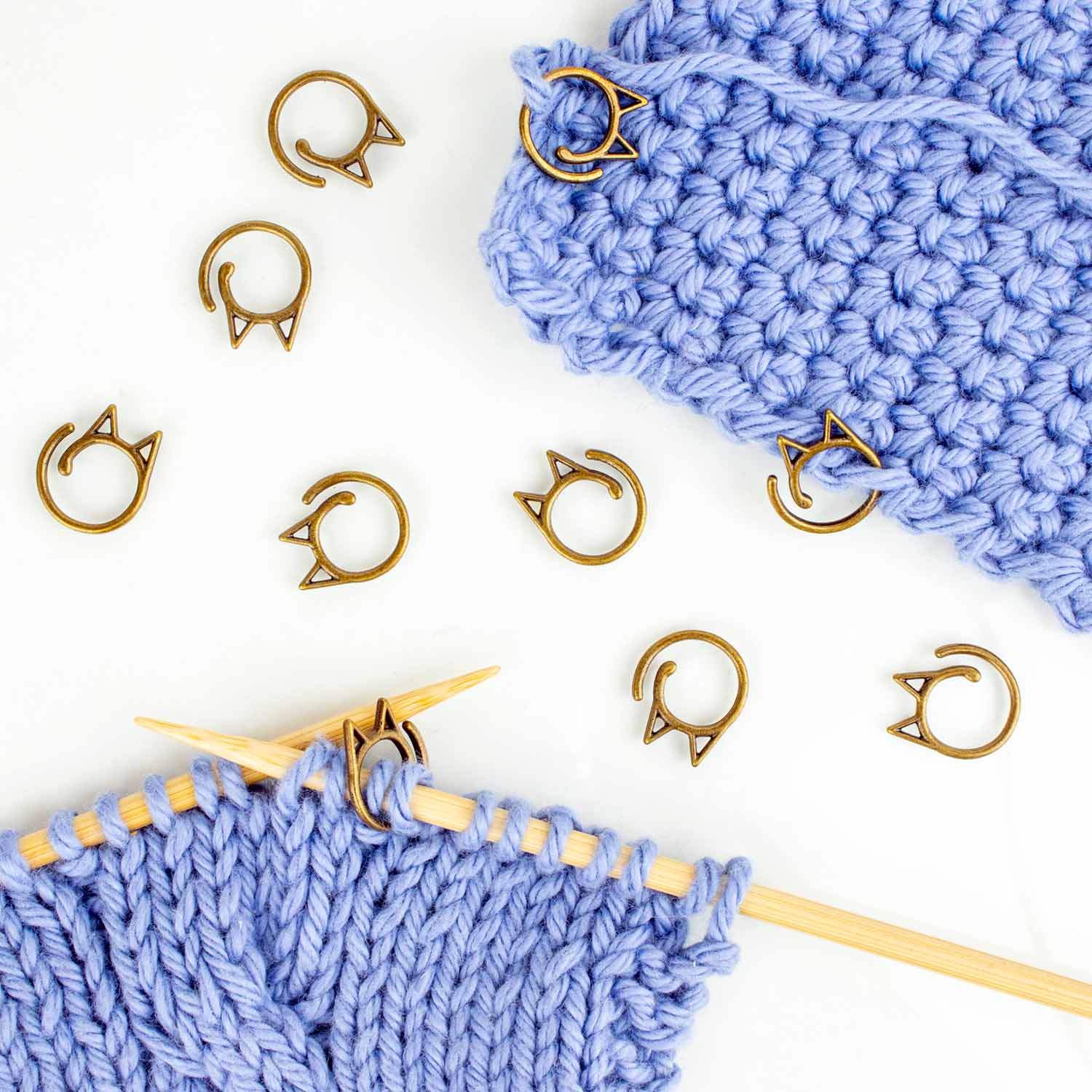 Cat Clips - Simple Removable Stitch Markers - Twice Sheared Sheep