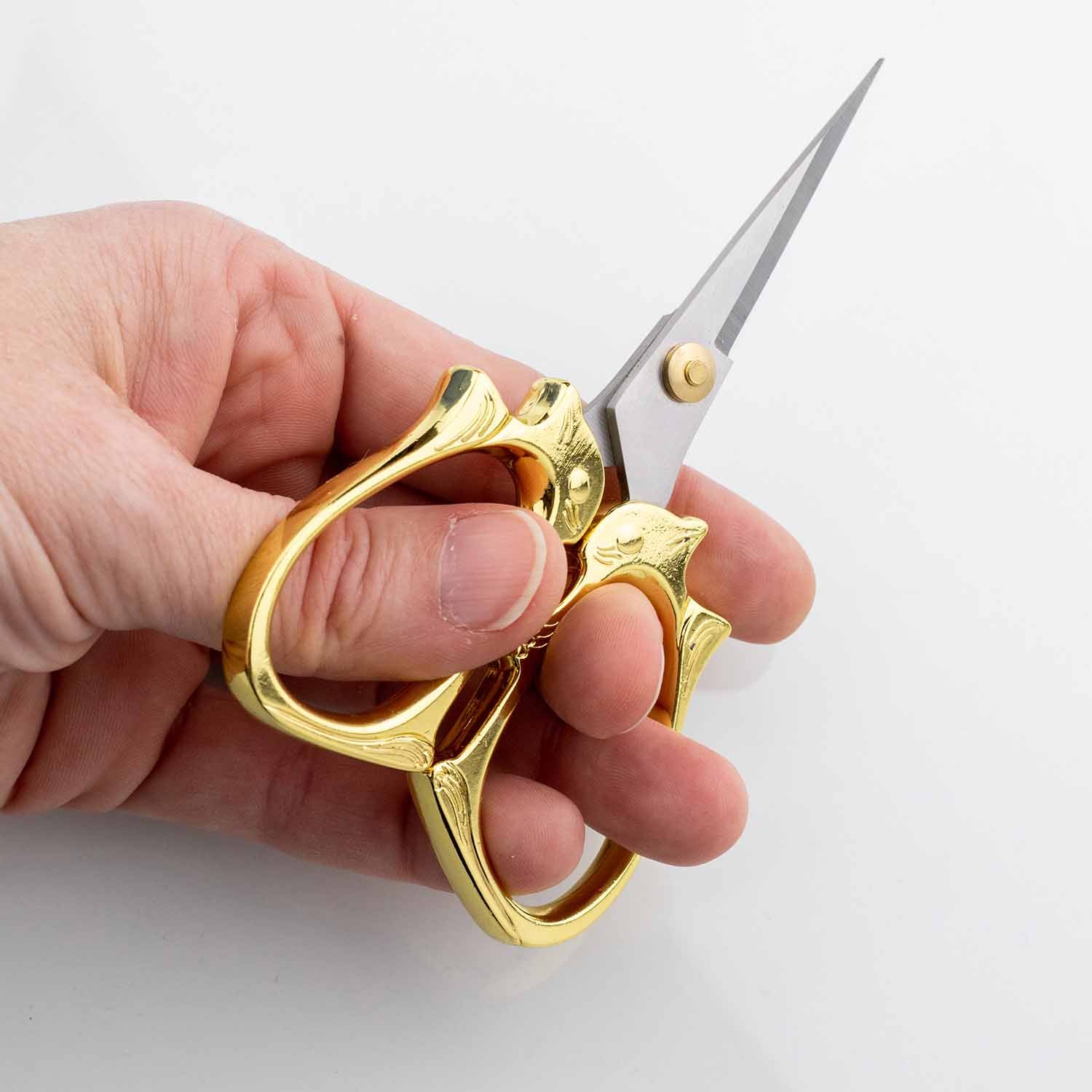 6” Gilded Sewing Scissors with French Leather Case