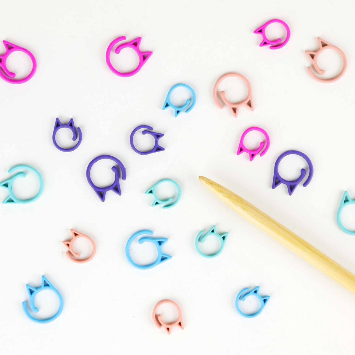 Pattern Marker Clips Cat Clips - Simple Removable Stitch Markers - Twice Sheared Sheep