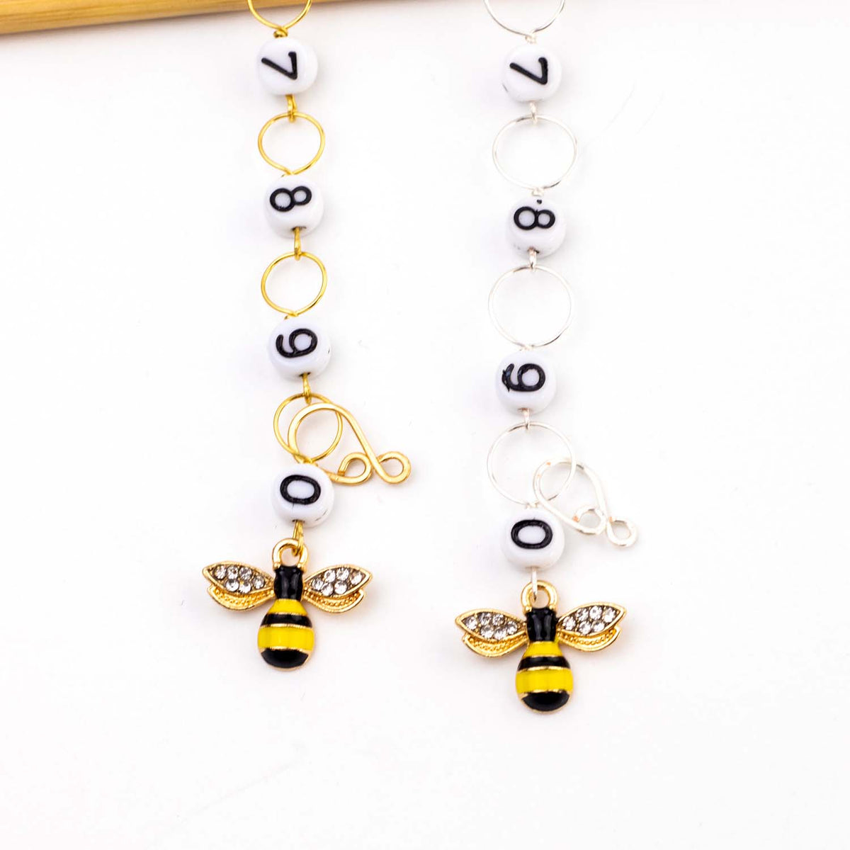 Sparkle Bee Chain Row Counter - Twice Sheared Sheep