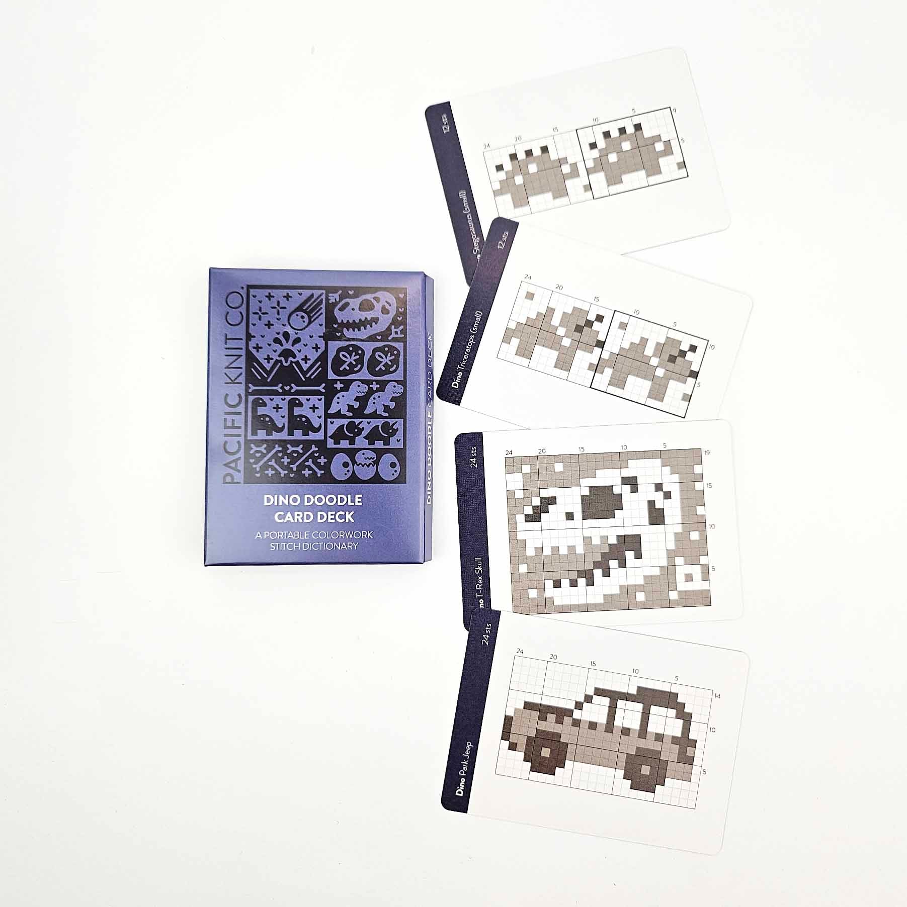 Dino Doodle Deck Pattern by Pacific Knit Co (Half Deck)