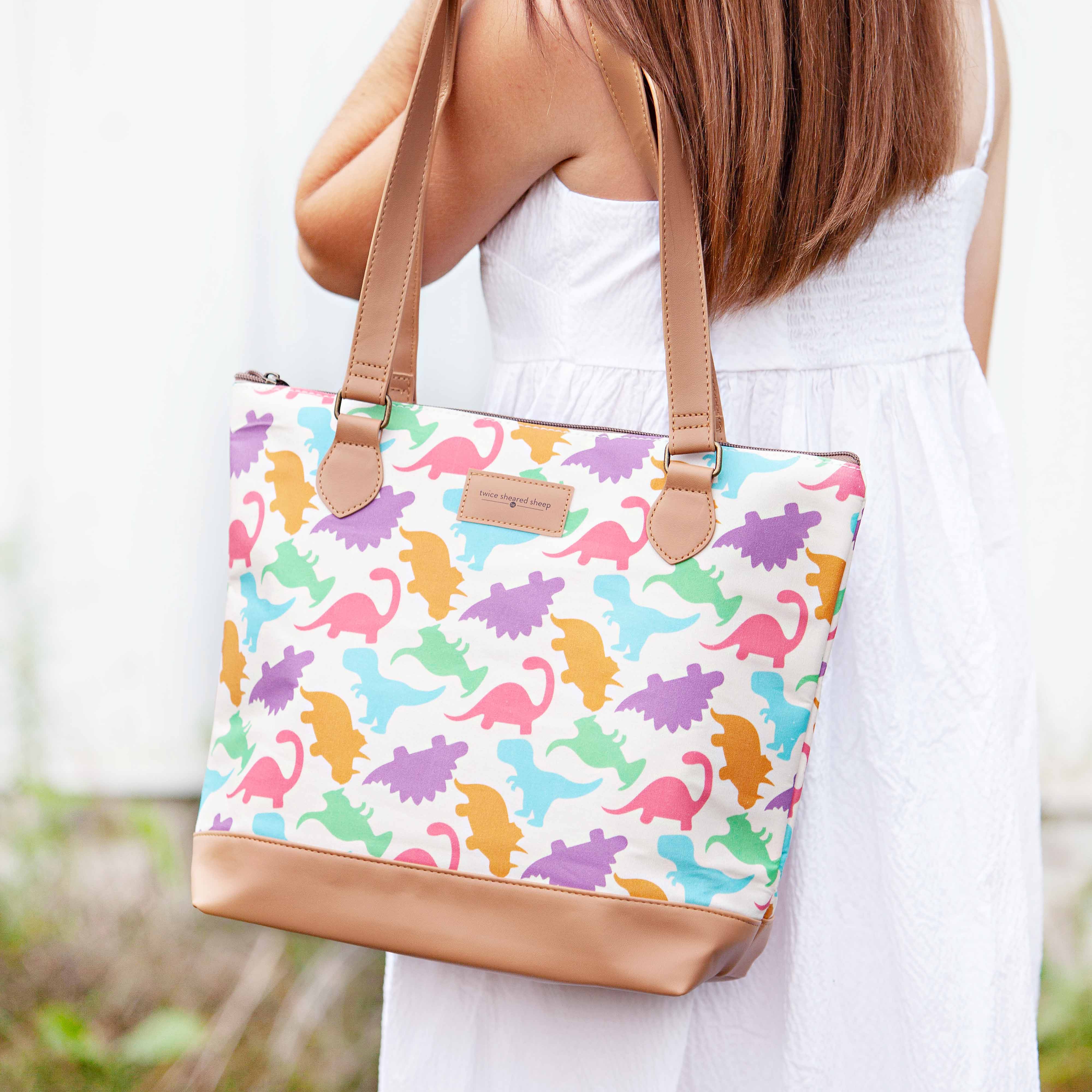 Dino Mega Trinity Bag – Large Zippered Knitting Project Bag