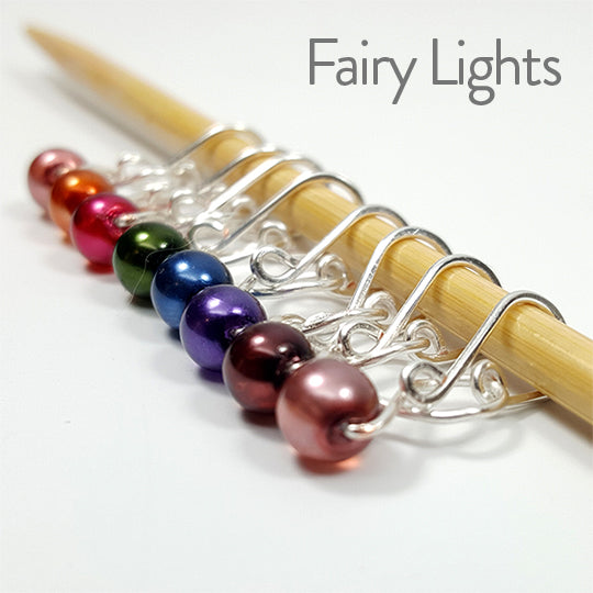 Fairy Lights Knitting or Crochet Stitch Markers - Twice Sheared Sheep