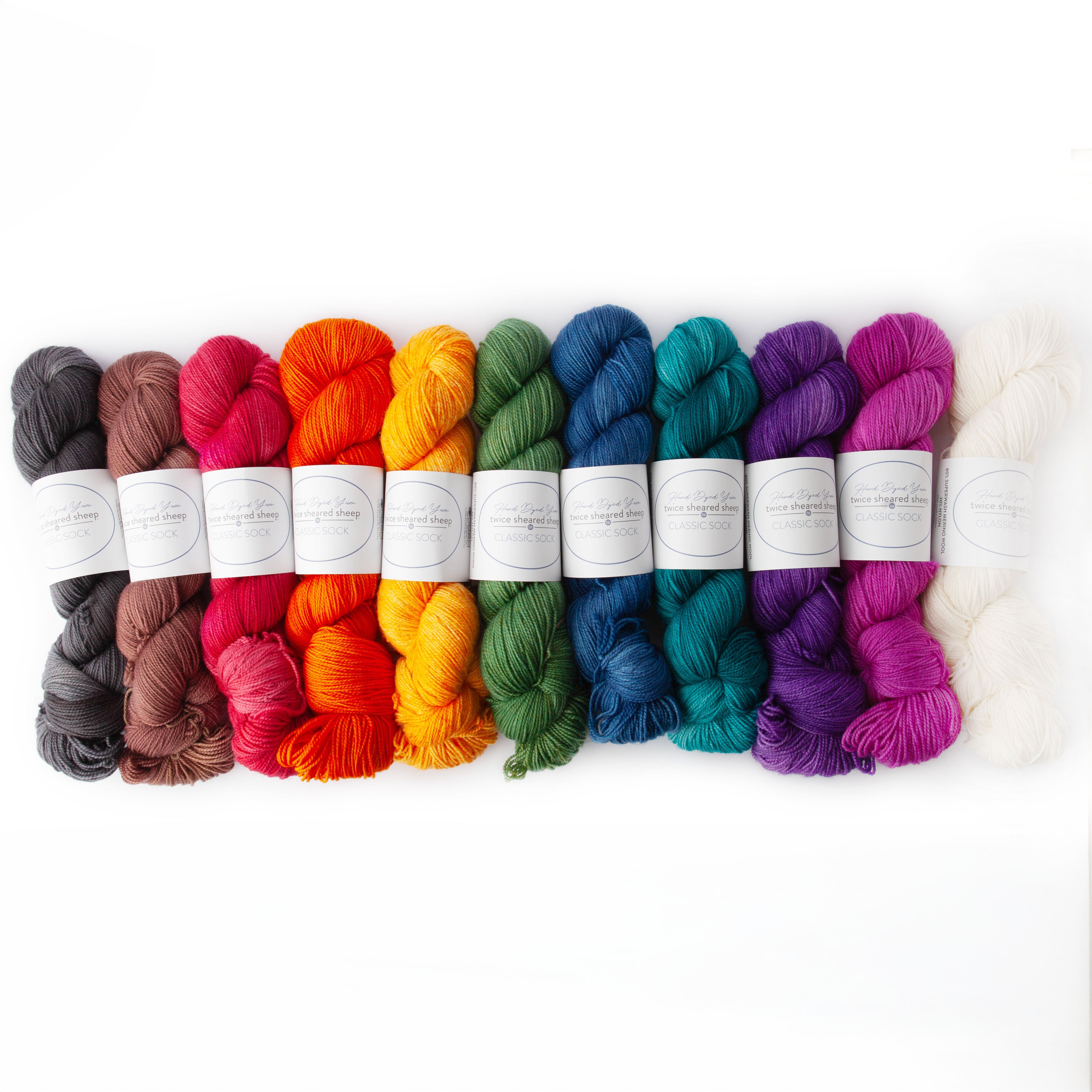 TSS Classic Sock - Hand Dyed Fingering Weight Yarn - Twice Sheared