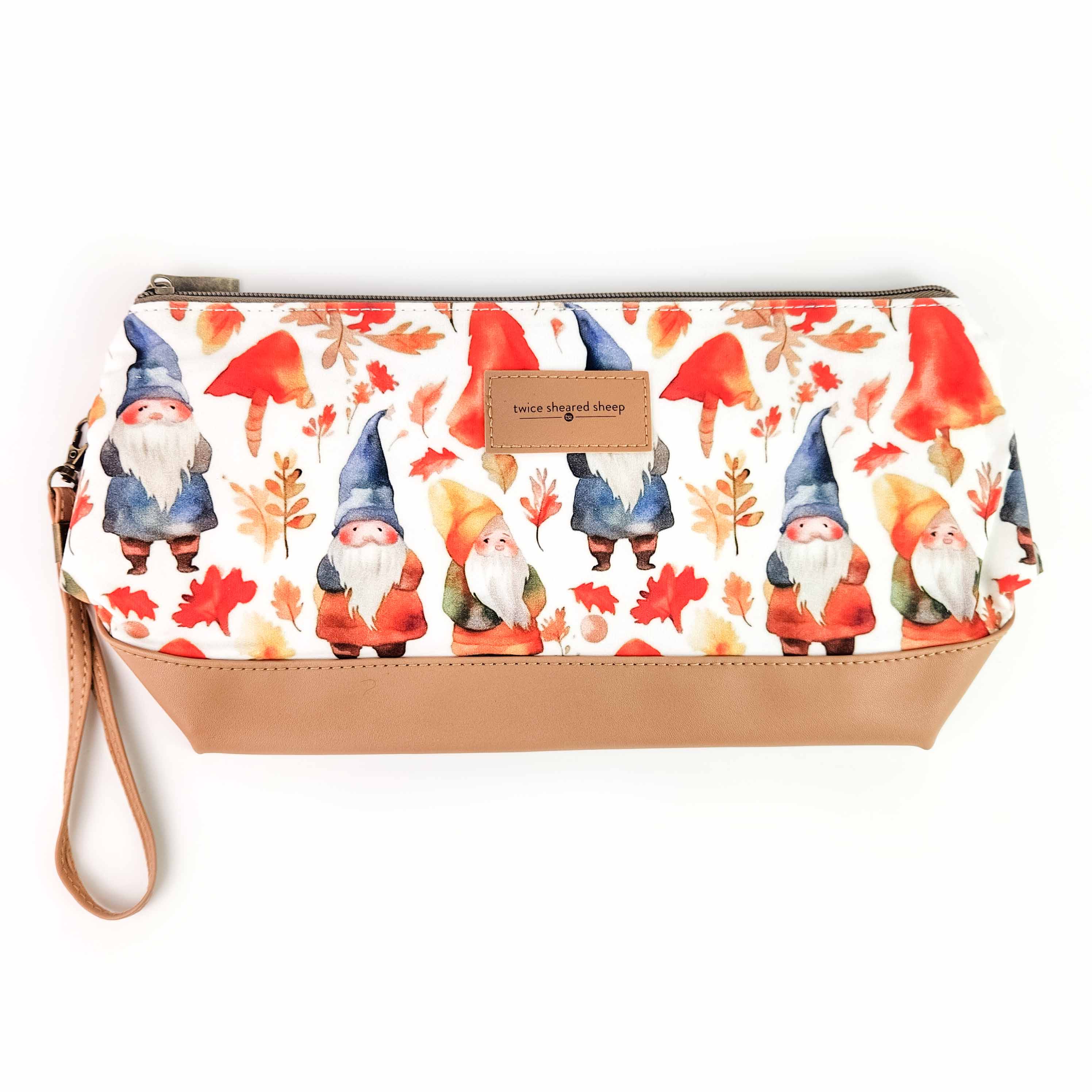 Gnome Friends Trinity Bag – Medium Zippered Knitting Project Bag