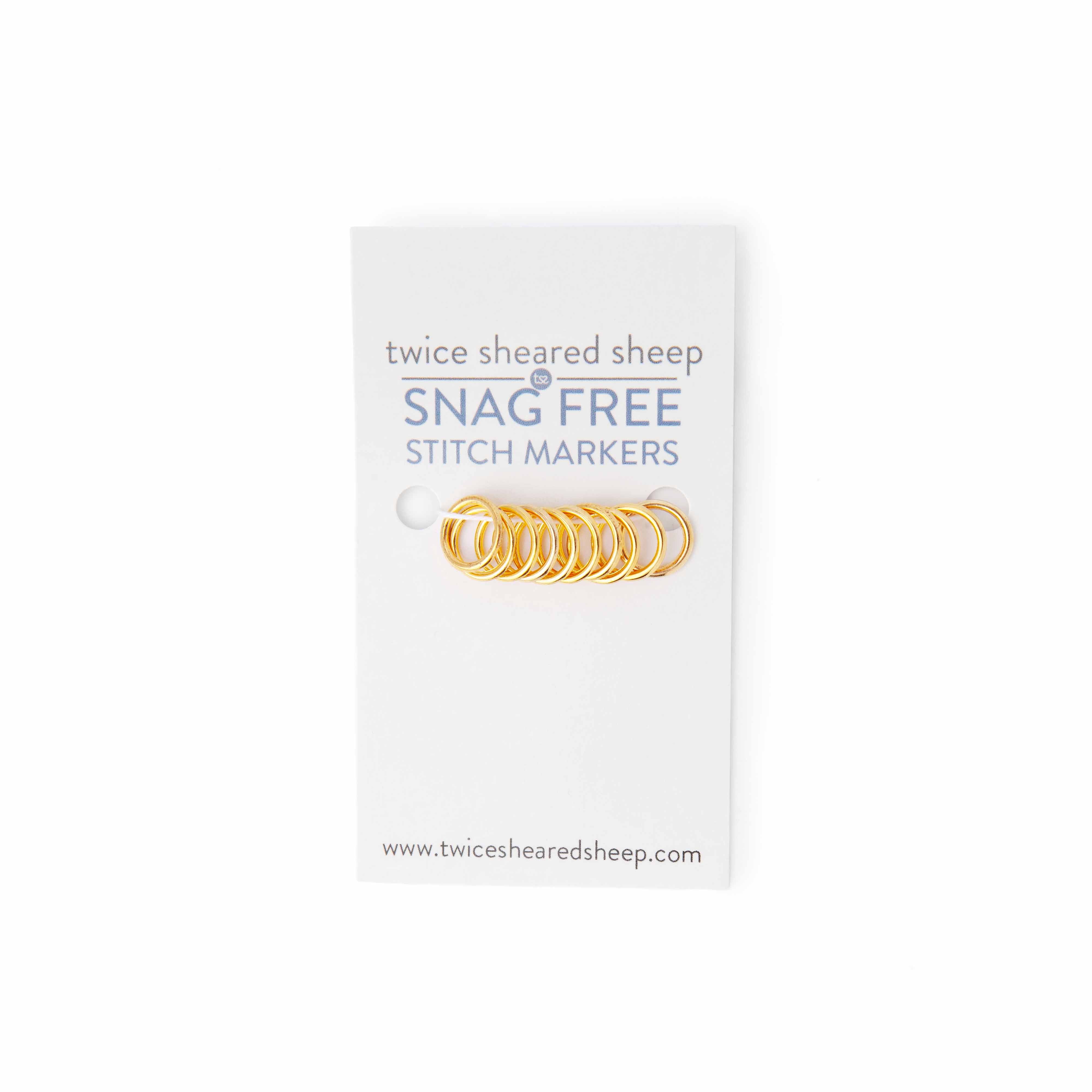 Simple Gold Ring Stitch Markers