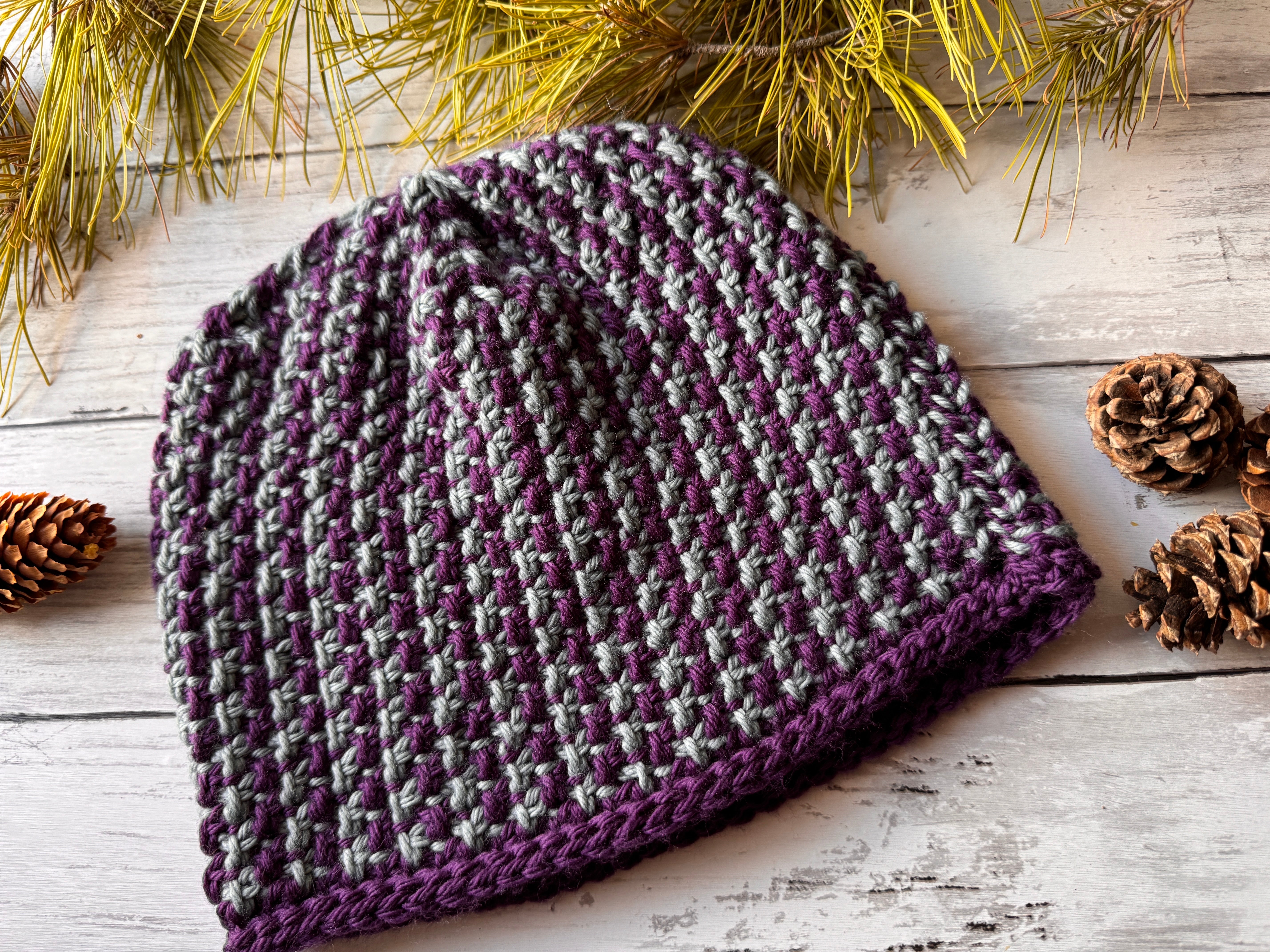 Snowfall Tunisian Crochet Hat Kit