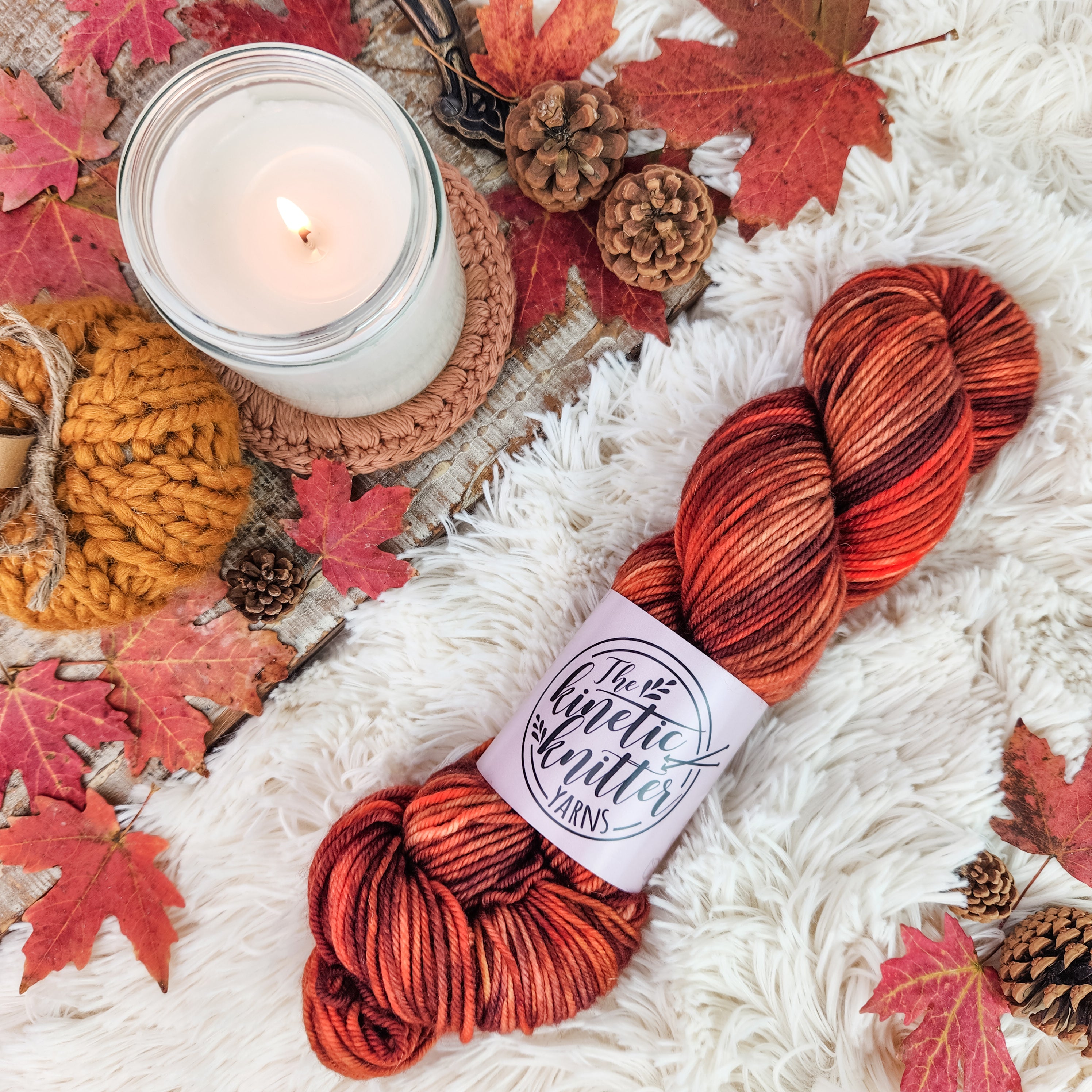 The Kinetic Knitter Merino DK Yarn - "Fireside"