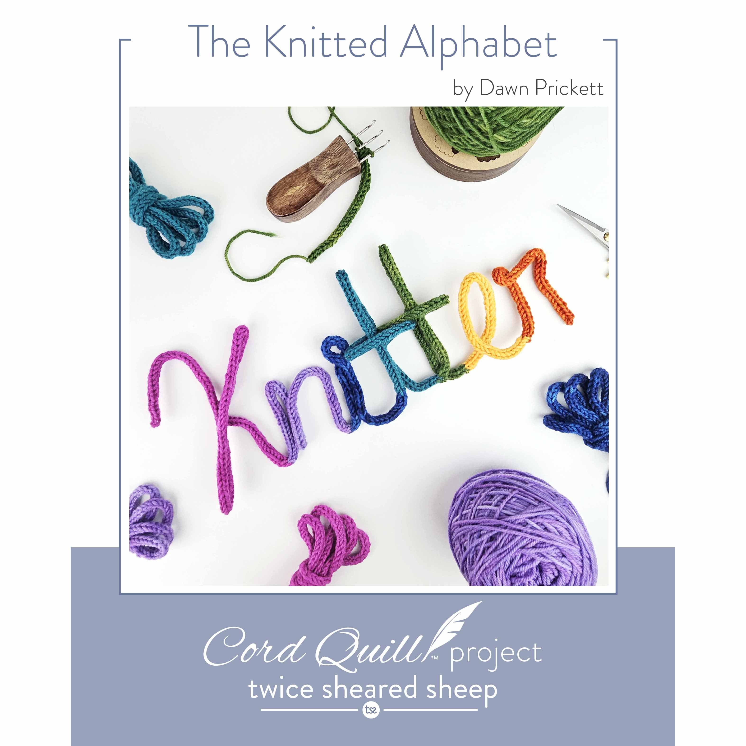 The Knitted Alphabet - Knitted Wire Art Letter Template PDF