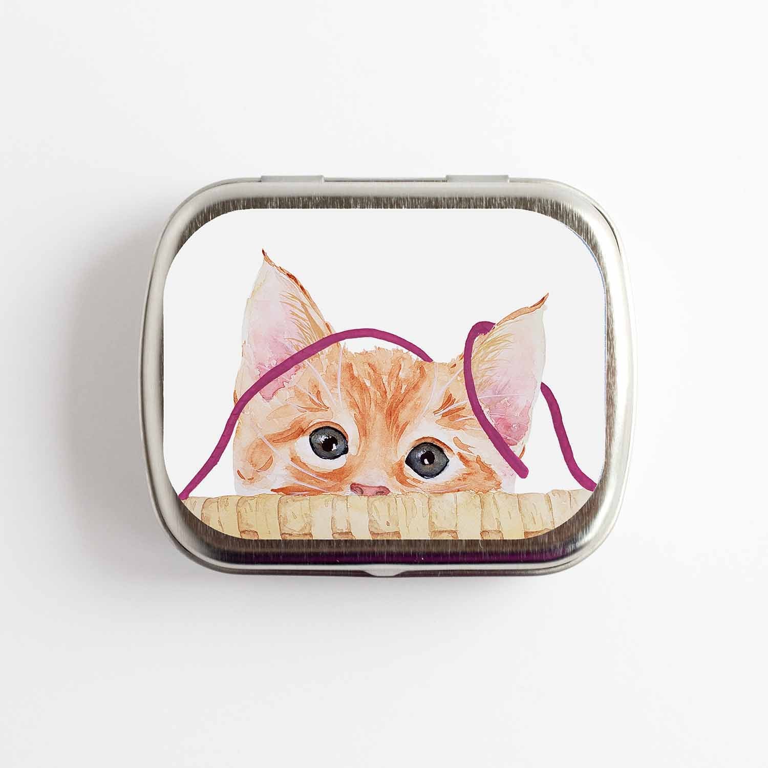 Kitten Stitch Marker Storage Tin
