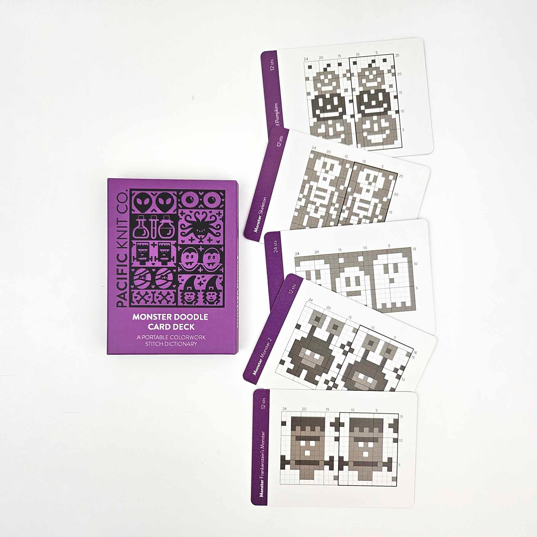 Monster Doodle Deck Pattern by Pacific Knit Co (Half Deck)