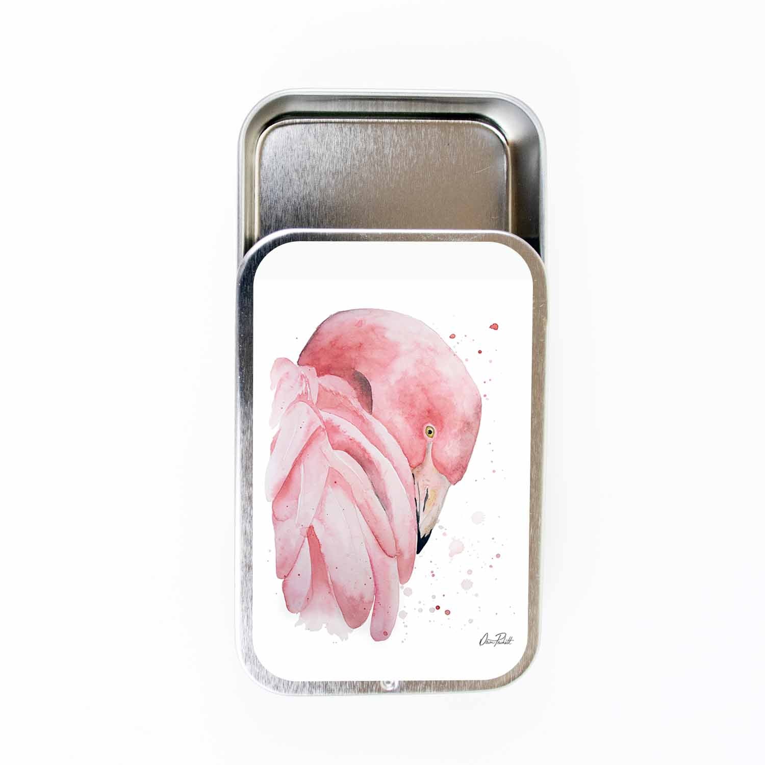 Flamingo Stitch Marker Storage Tin (Large)