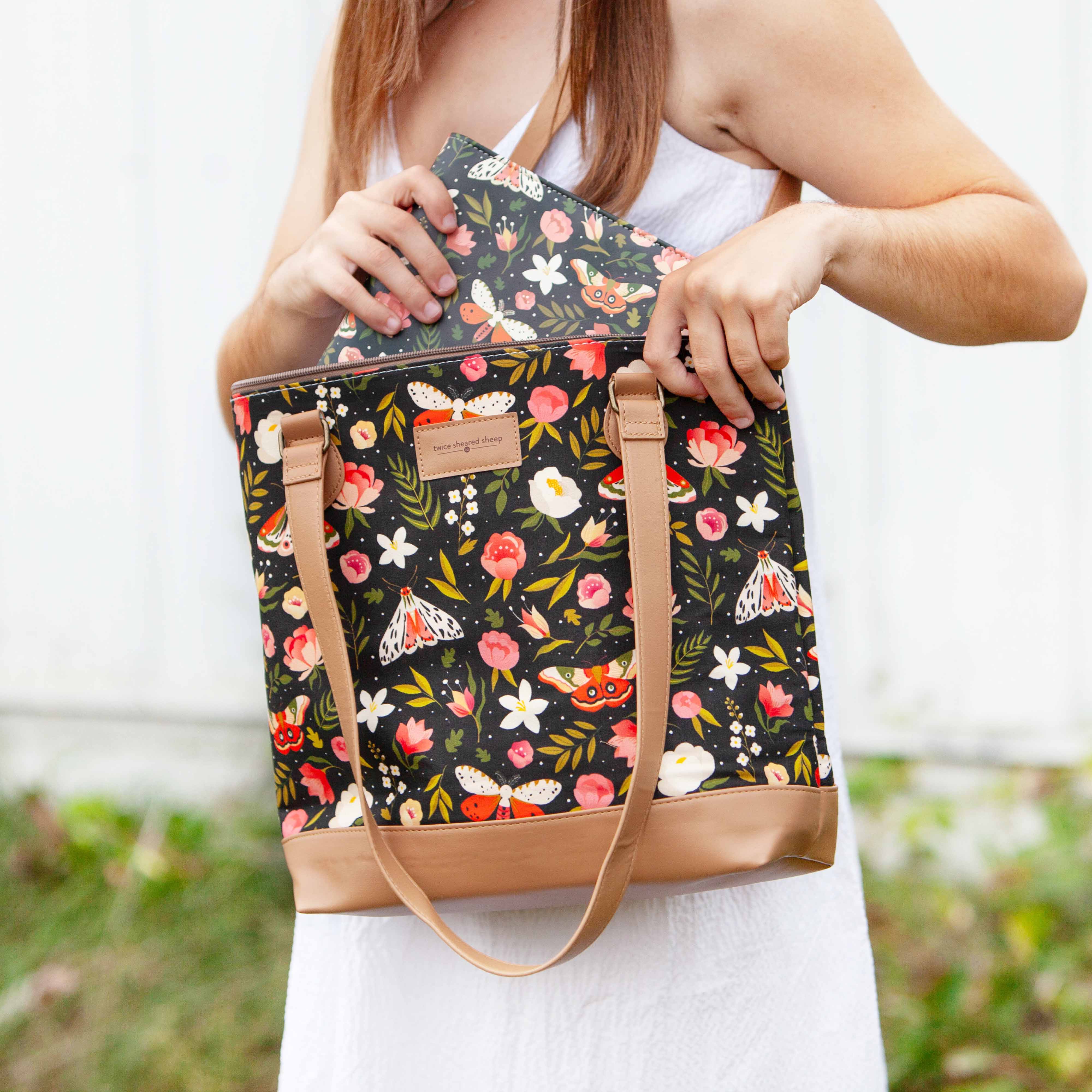 Night Forest Mega Trinity Bag – Large Zippered Knitting Project Bag