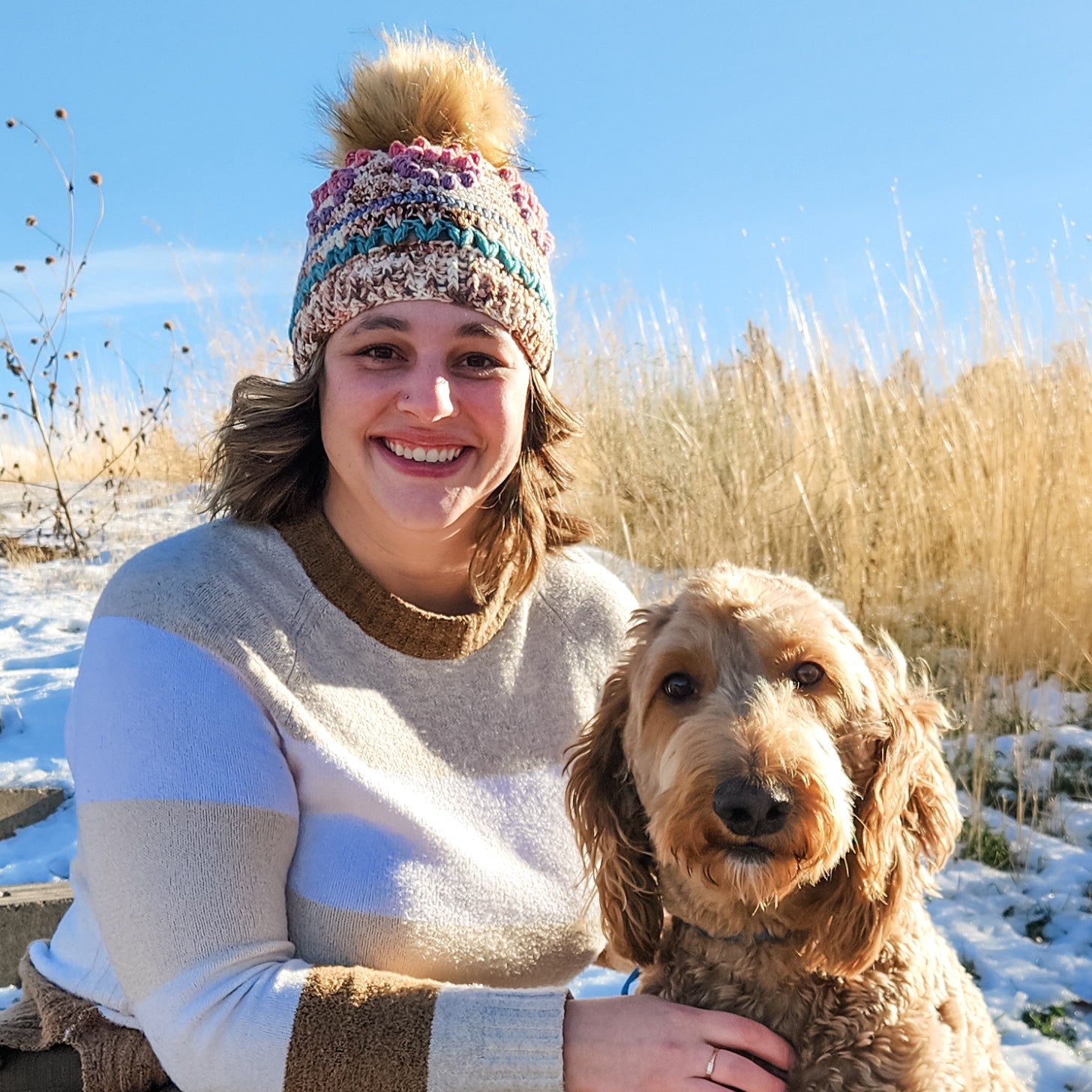 Pawprint Love Beanie Crochet Hat Pattern